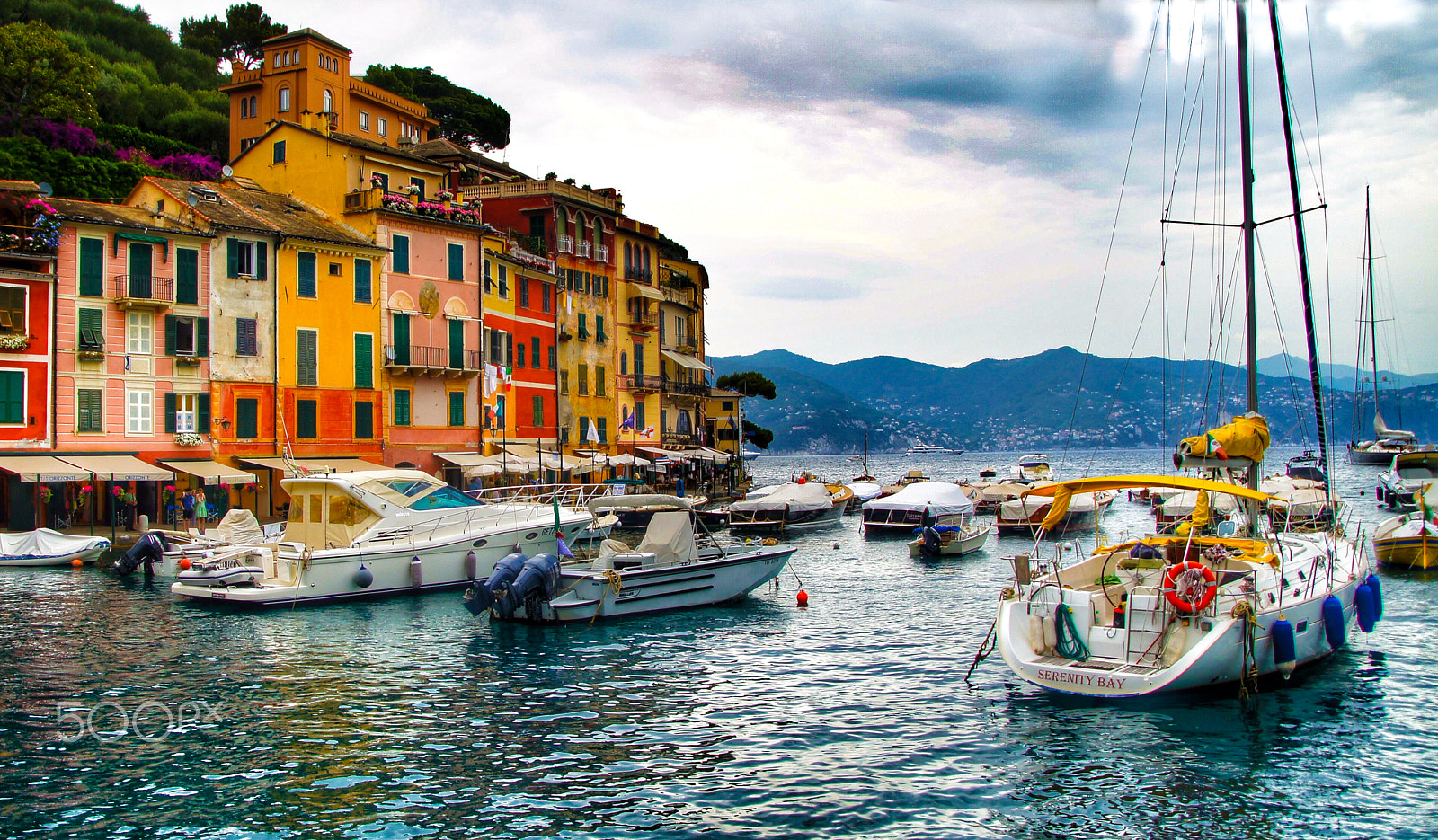 Sony SLT-A33 + Tamron 18-270mm F3.5-6.3 Di II PZD sample photo. Portofino colors under clouds photography