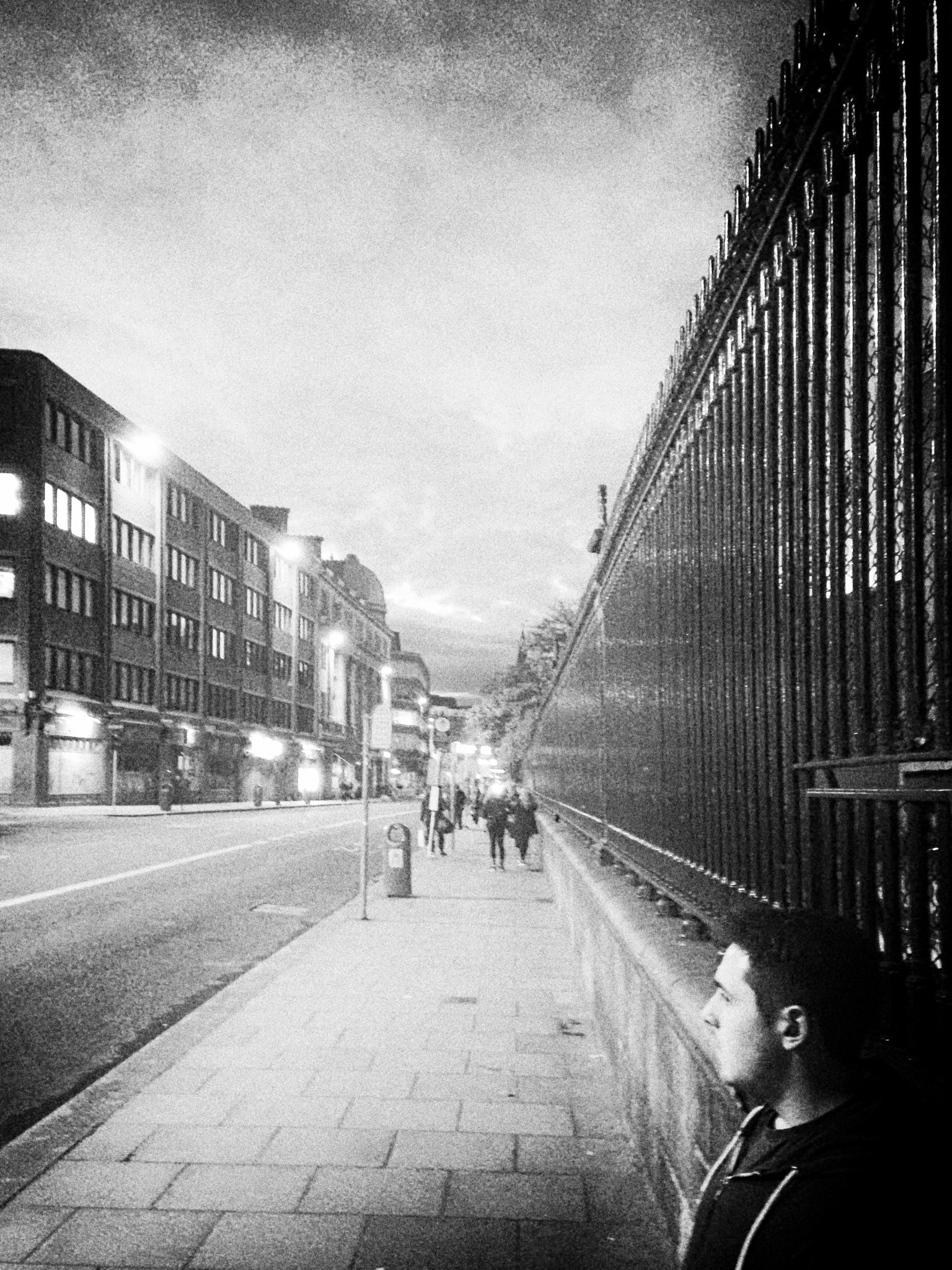 Apple iPhone5,4 sample photo. Waiting for a bus on nassau st, dublin photography