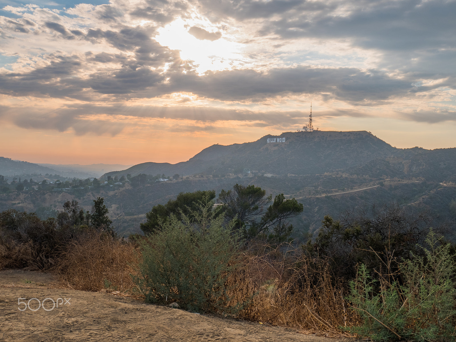 Panasonic Lumix DMC-GX85 (Lumix DMC-GX80 / Lumix DMC-GX7 Mark II) sample photo. Holywood hill sunset photography