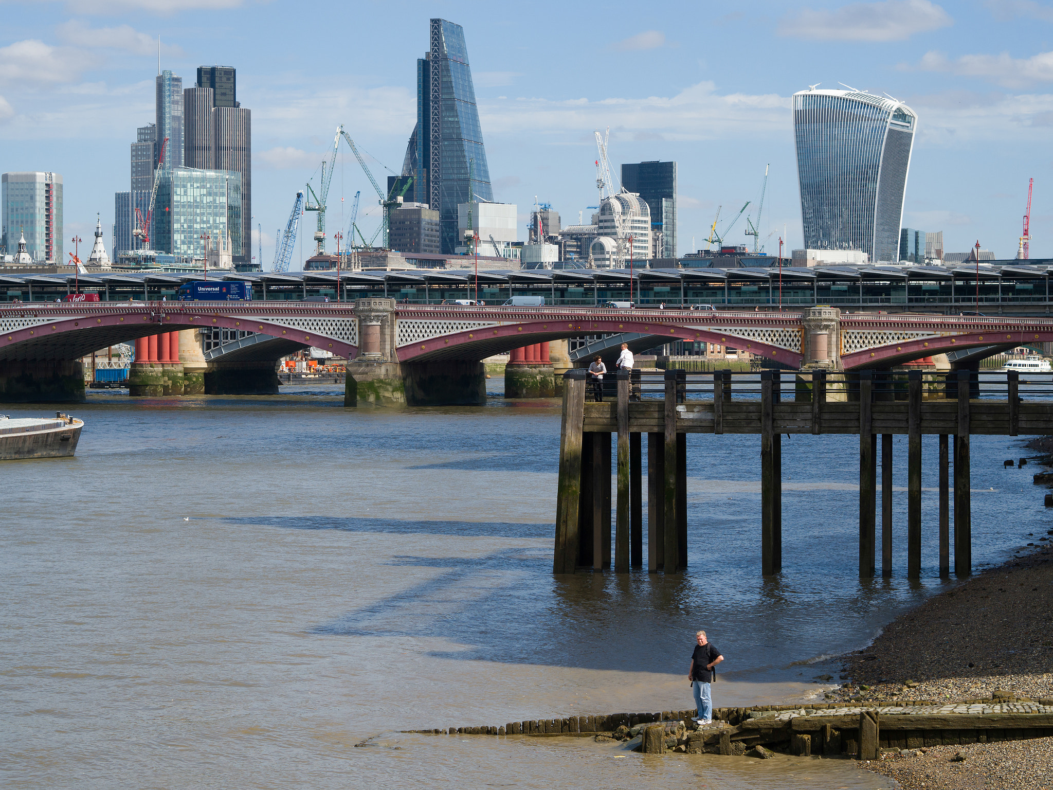 Olympus PEN-F + Olympus M.Zuiko Digital 45mm F1.8 sample photo. View of the river thames and the skyline of london photography