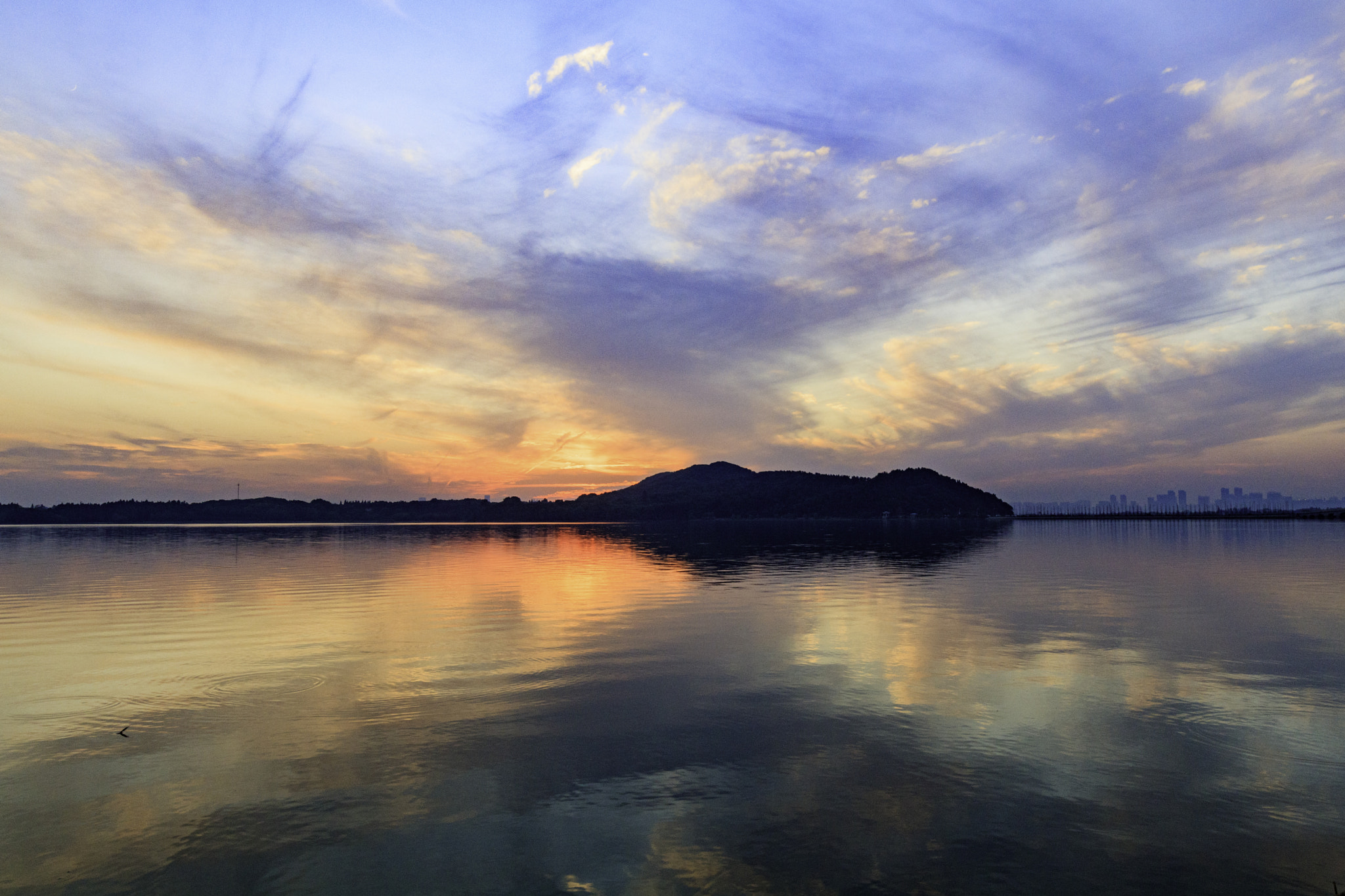 Canon EOS 80D + Canon EF 16-35mm F4L IS USM sample photo. Waiting for sunset at the lake photography