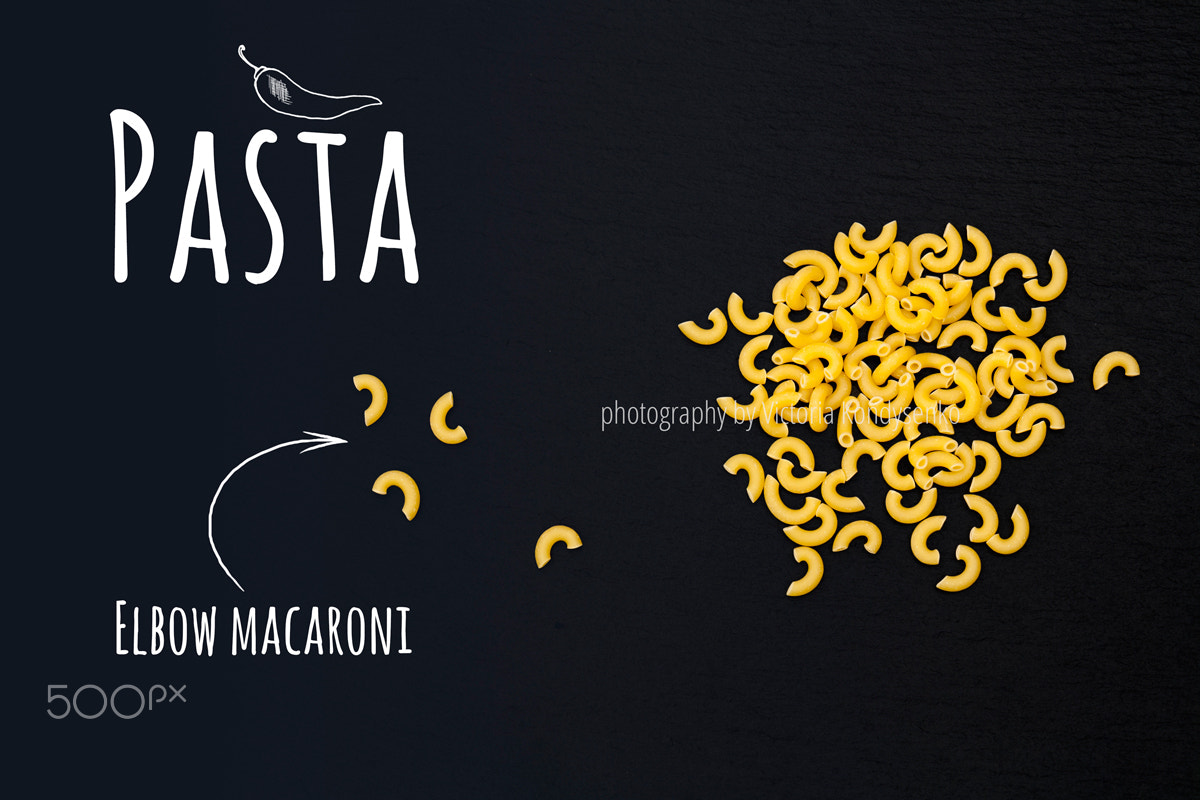 Canon EOS 1000D (EOS Digital Rebel XS / EOS Kiss F) sample photo. Uncooked italian pasta elbow macaroni photography