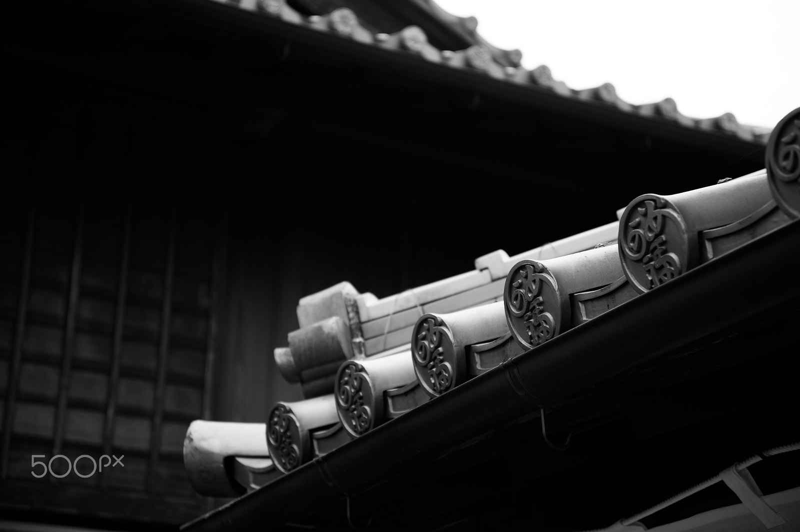 Nikon Df sample photo. Akafuku's roofing tile photography