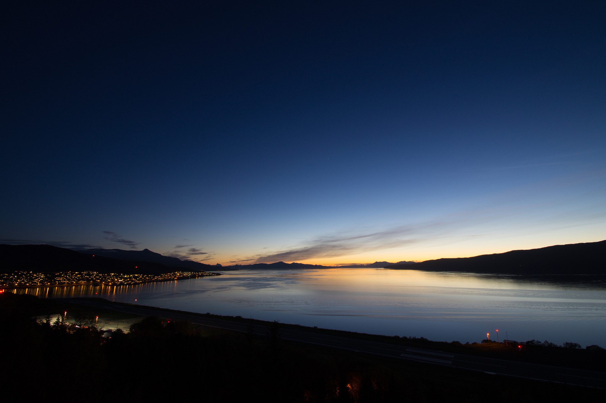 Sony SLT-A58 + DT 10-24mm F3.5-4.5 SAM sample photo. Ofotfjorden. night narvik. norway. photography