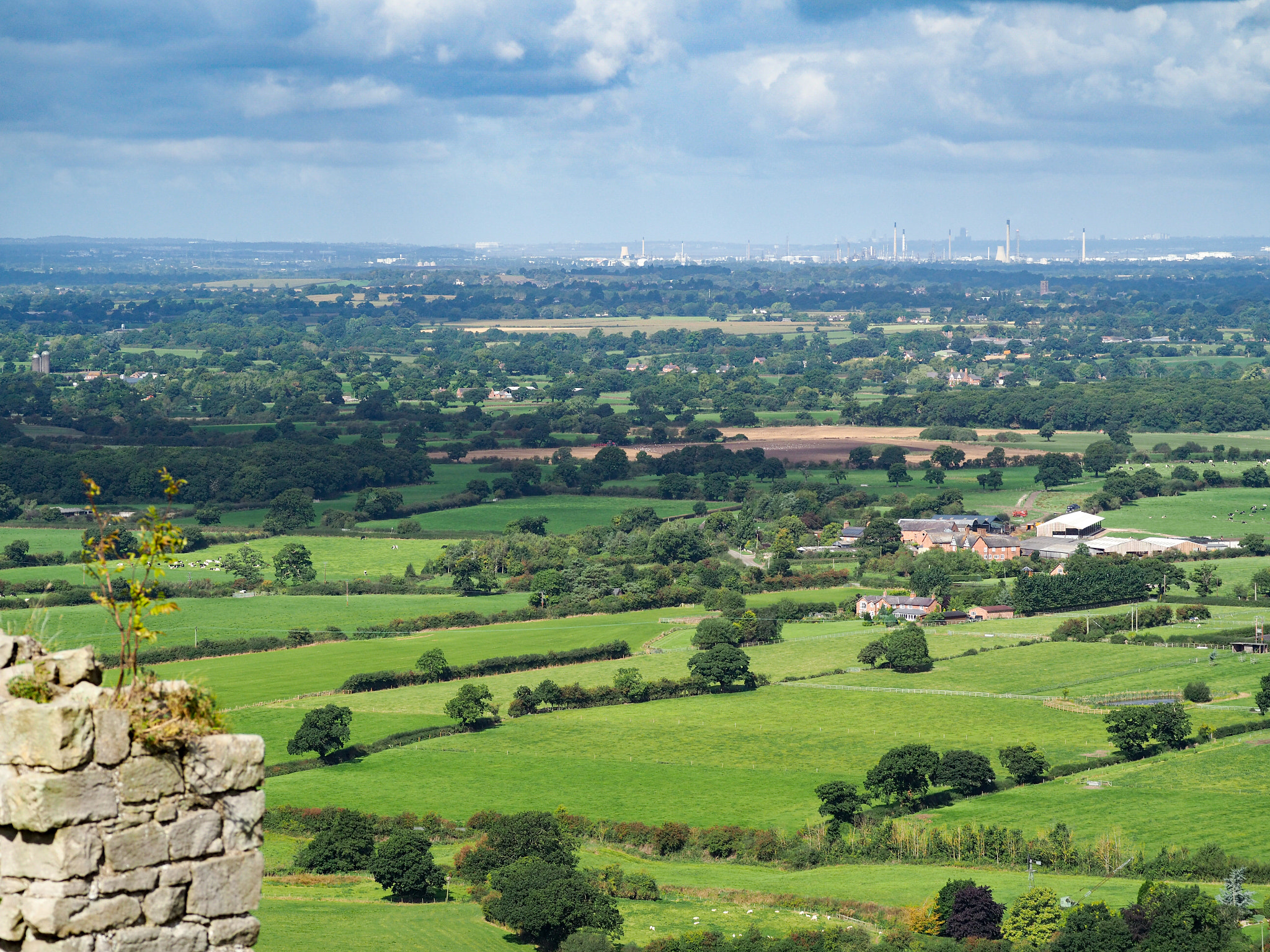 Olympus PEN-F sample photo. View of the cheshire countryside from beeston castle photography