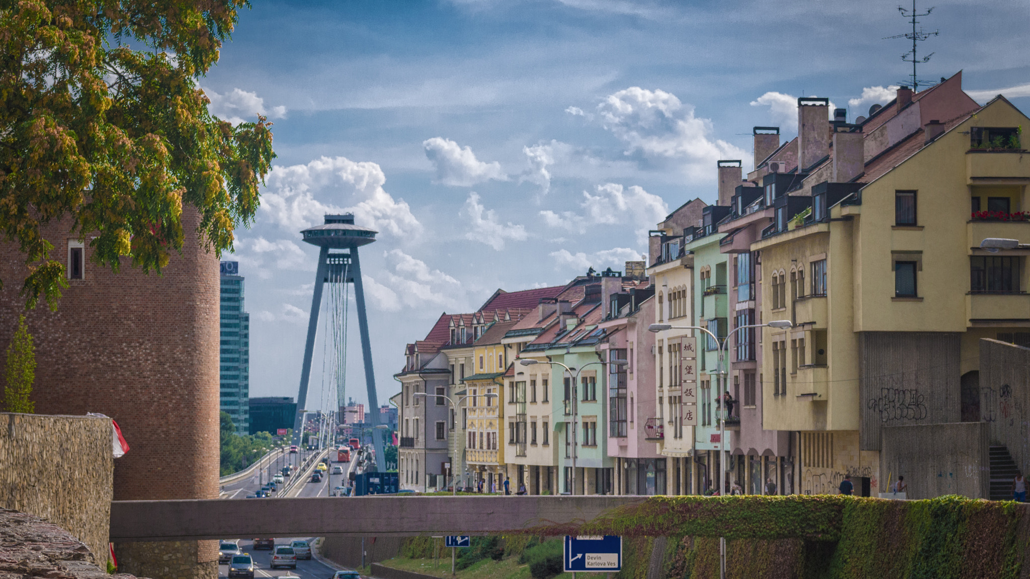 Panasonic Lumix DMC-GF3 + Olympus M.Zuiko Digital 14-42mm F3.5-5.6 II R sample photo. Bratislava - bridge photography