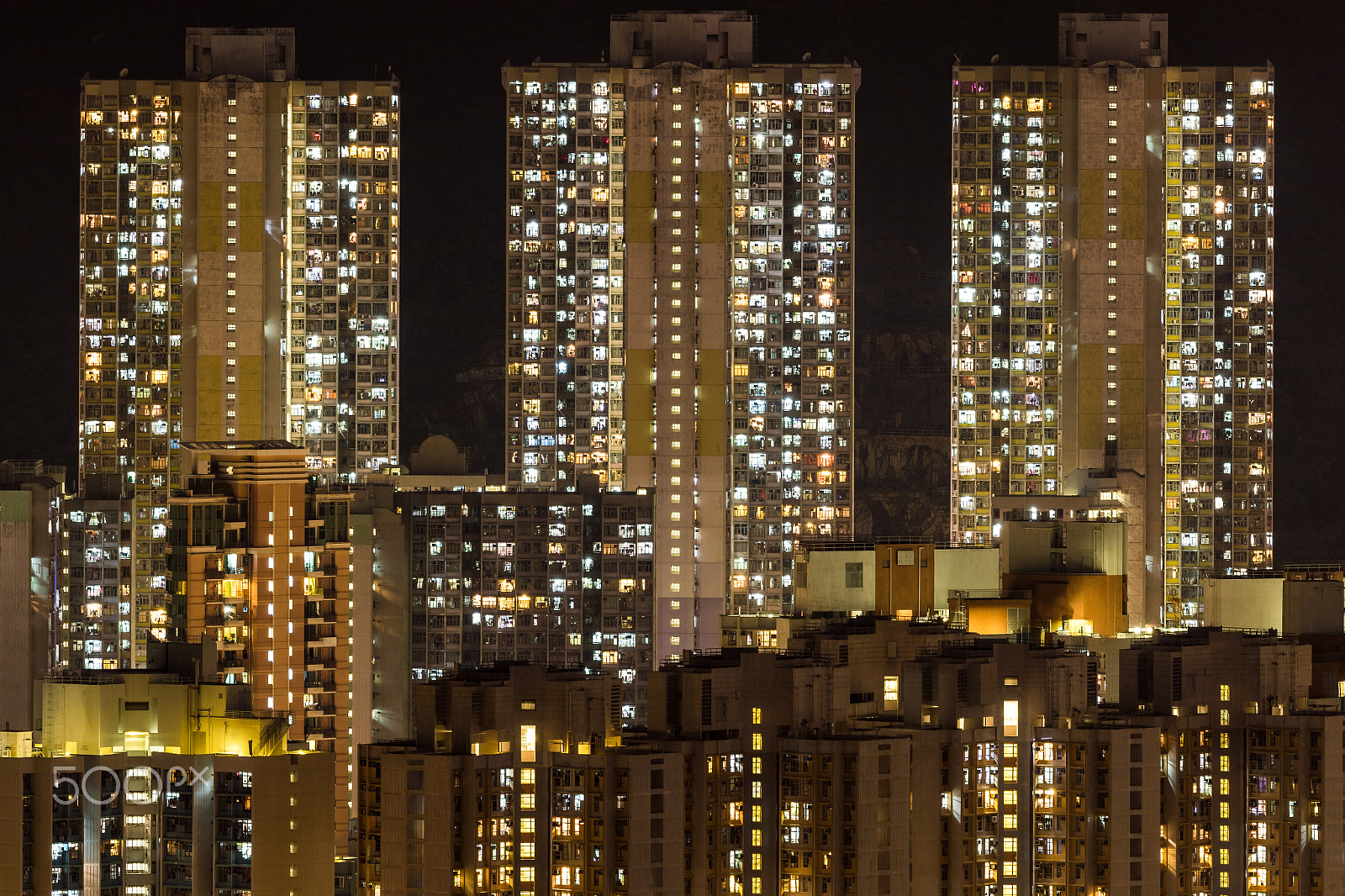 Canon EF 500mm F4L IS II USM sample photo. High density residential at hong kong photography