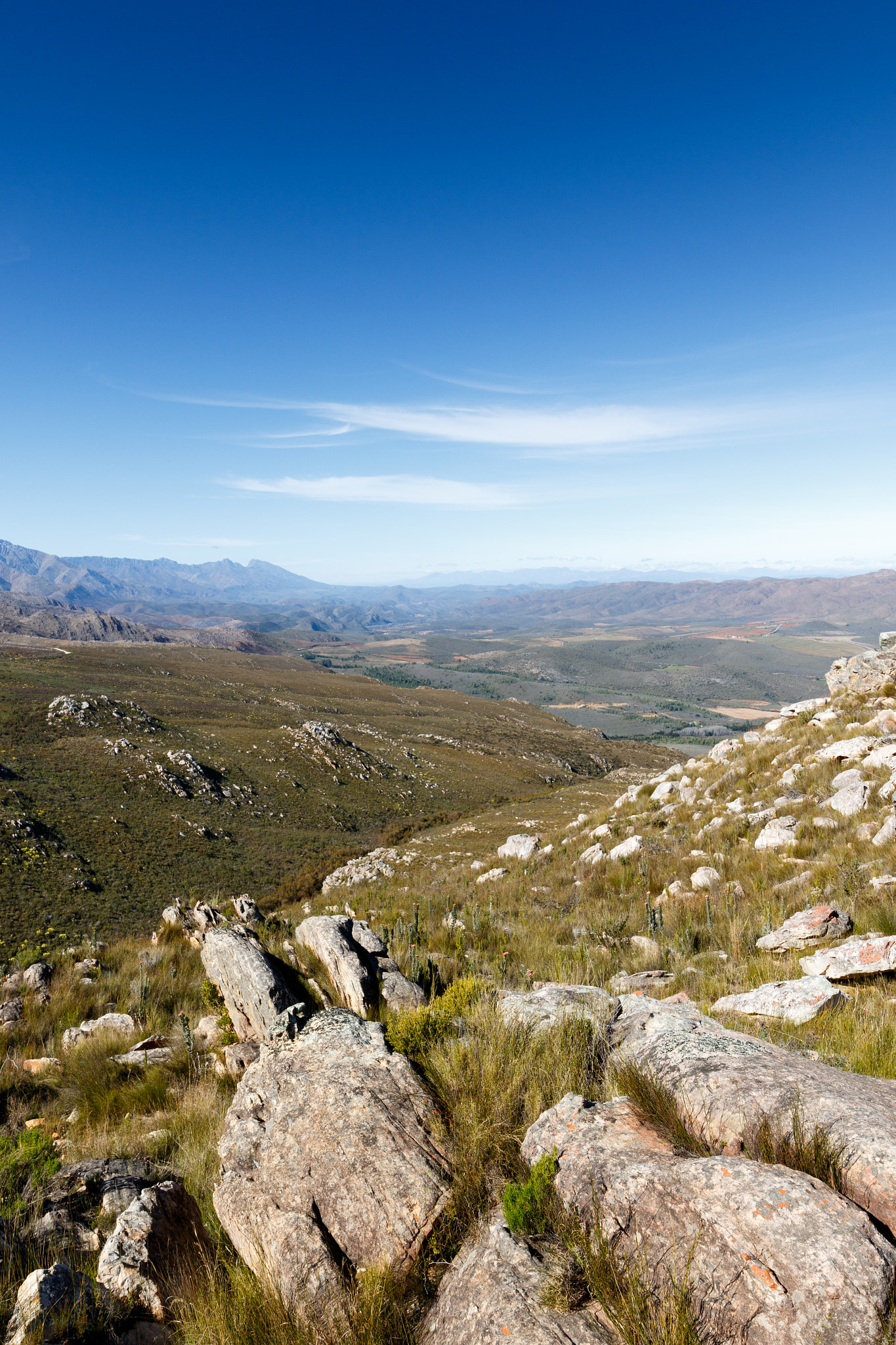 Canon EF 300mm f/2.8L sample photo. Leading rocks to a valley in the swartberg mountains photography