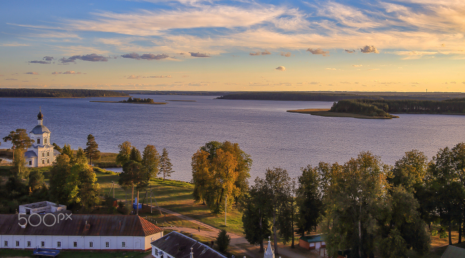 Canon EOS 6D + Canon EF 28-80mm f/2.8-4L sample photo. Evening landscape on the lake_view from height photography