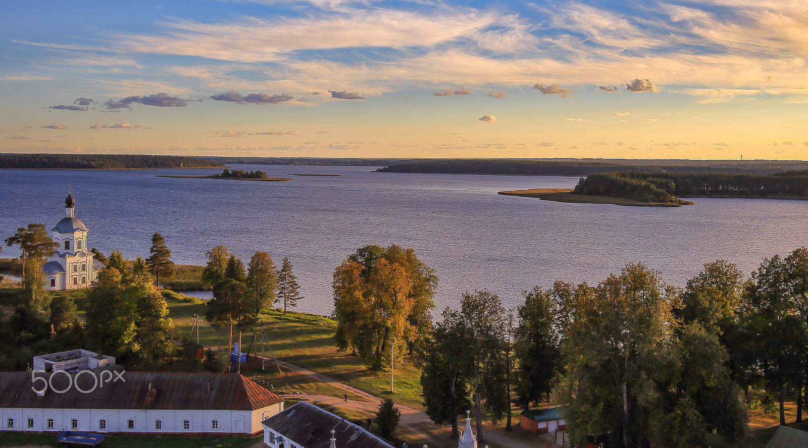Canon EF 28-80mm f/2.8-4L sample photo. Evening landscape on the lake_view from height photography
