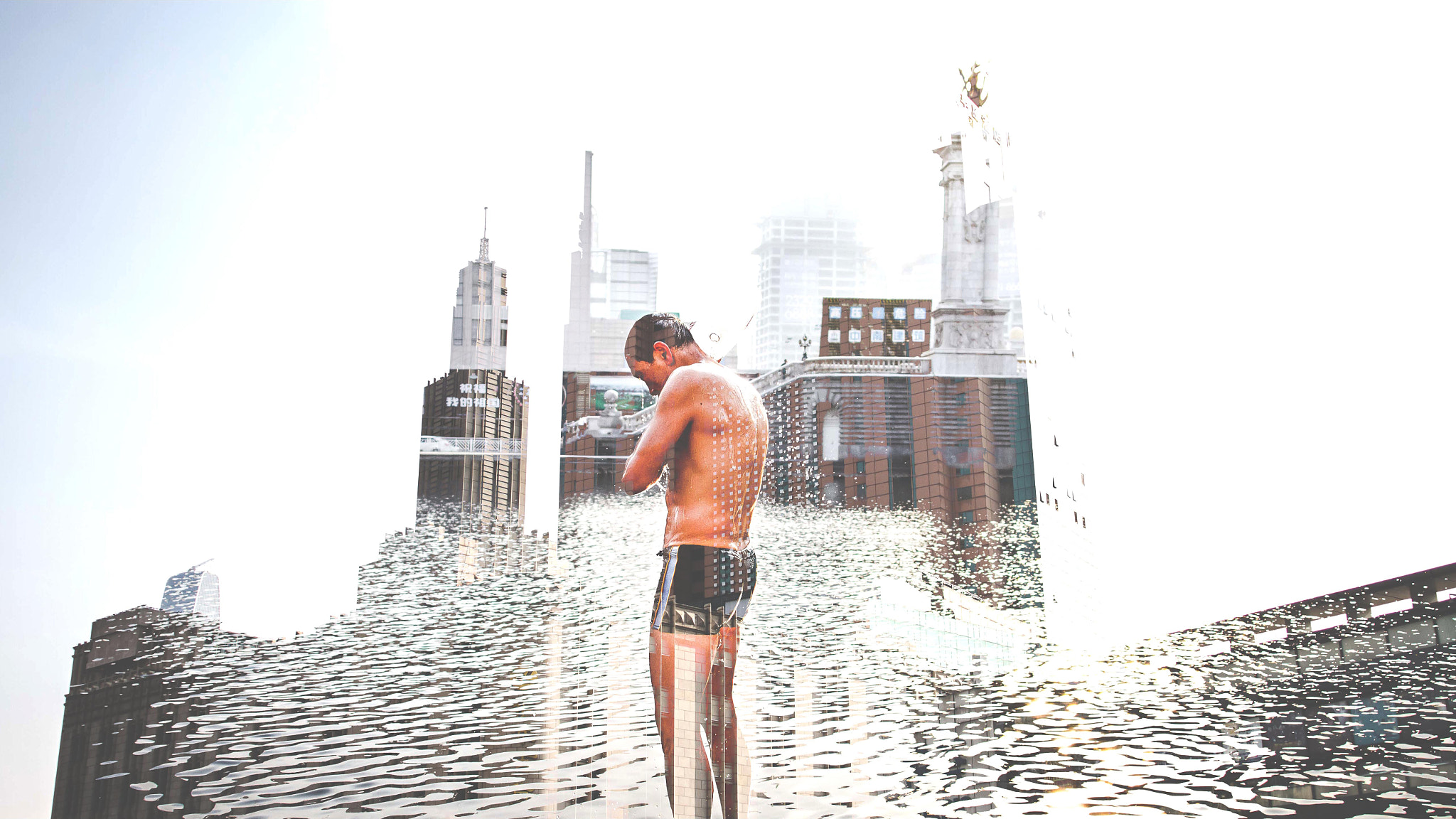 Canon EOS 7D + Canon EF 24mm F2.8 sample photo. Urban swimmer photography