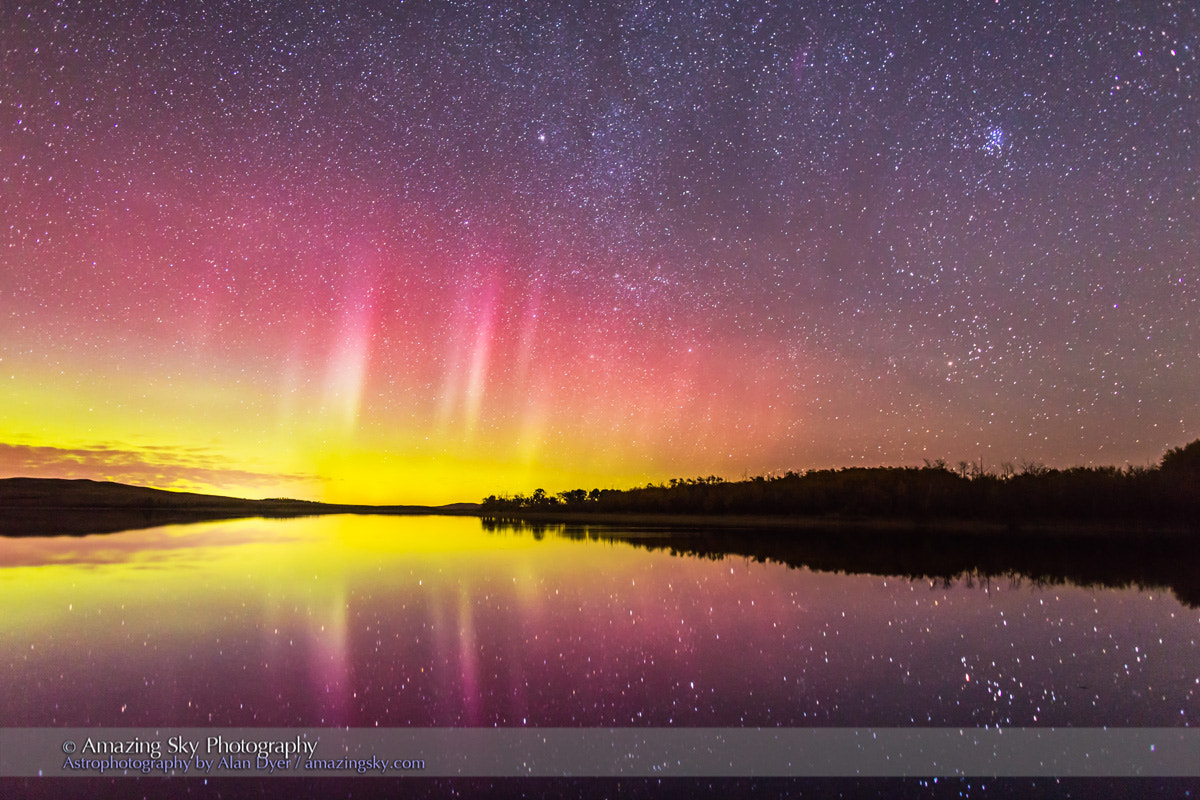 Canon EOS 6D sample photo. Aurora over police outpost lake photography
