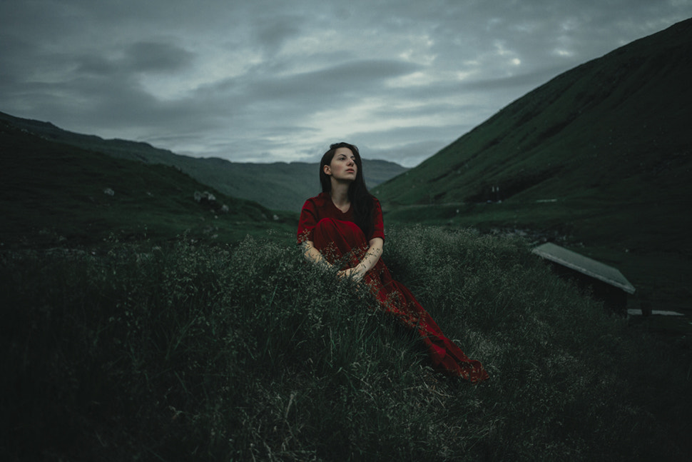 Canon EOS 5D sample photo. Katja at the faroe islands photography