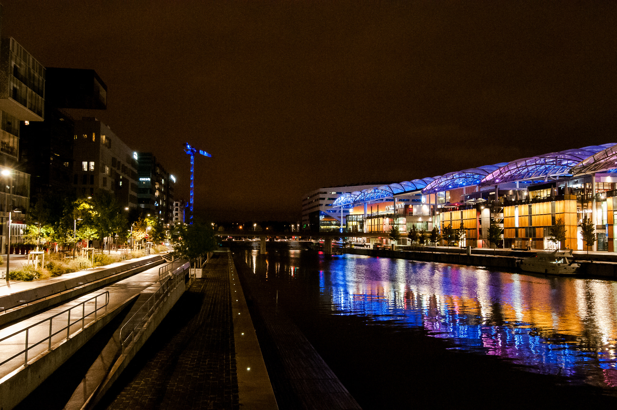 Nikon AF-S Nikkor 16-35mm F4G ED VR sample photo. Lyon confluence by night photography
