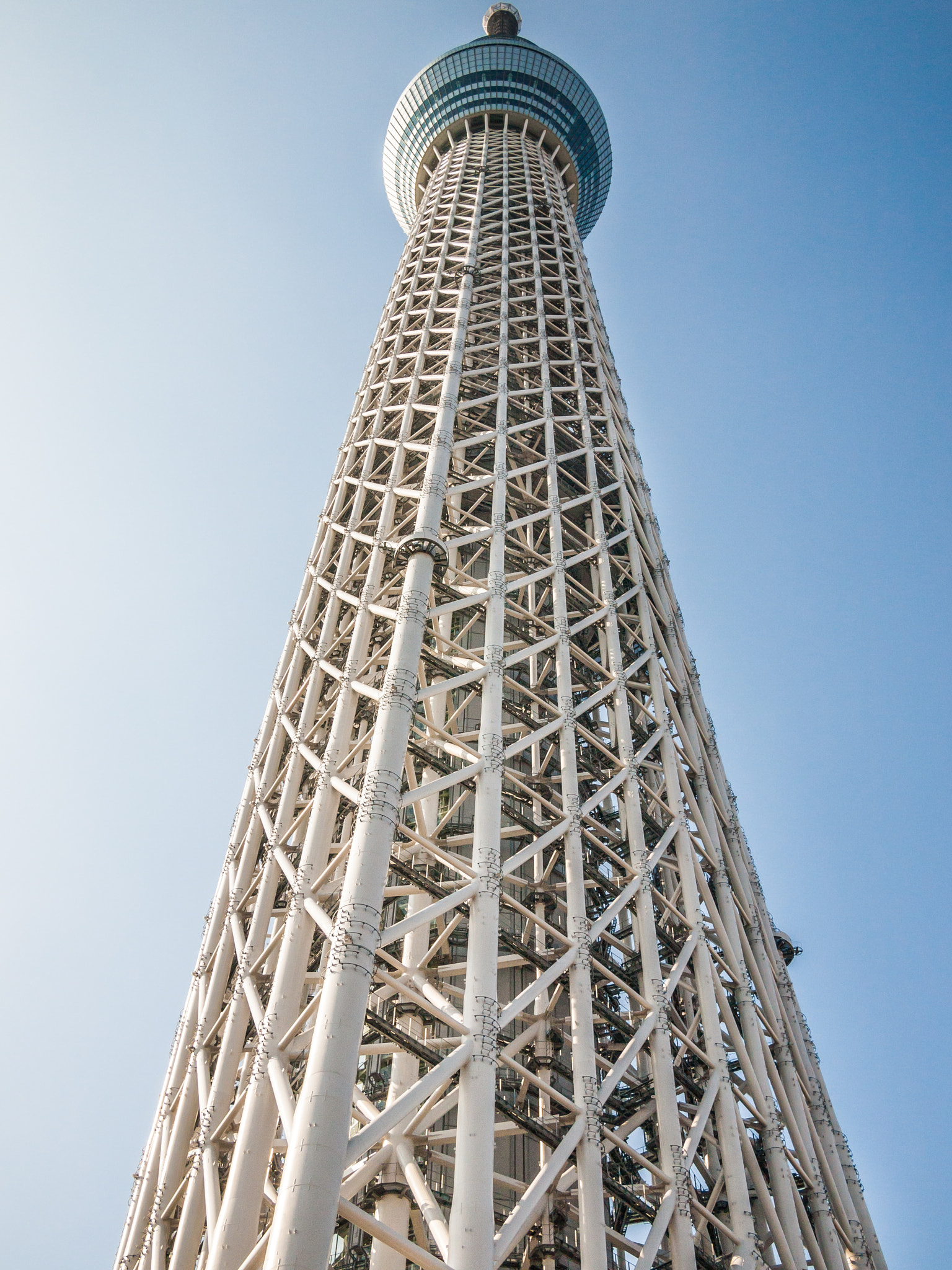 Olympus PEN E-P1 + Panasonic Lumix G 20mm F1.7 ASPH sample photo. Below view of the tokyo skytree photography