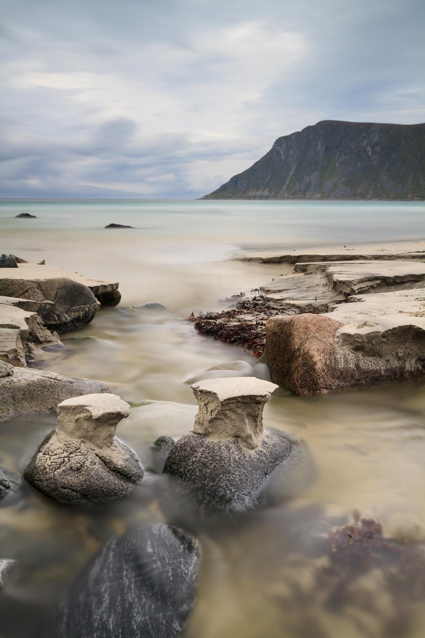 Canon EOS 7D sample photo. Small river flowing into the sea at skagsanden beach photography