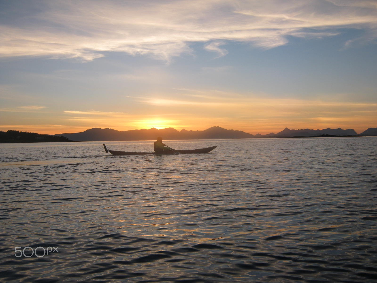 Canon PowerShot A490 sample photo. Kayaking in the sunset.  photography