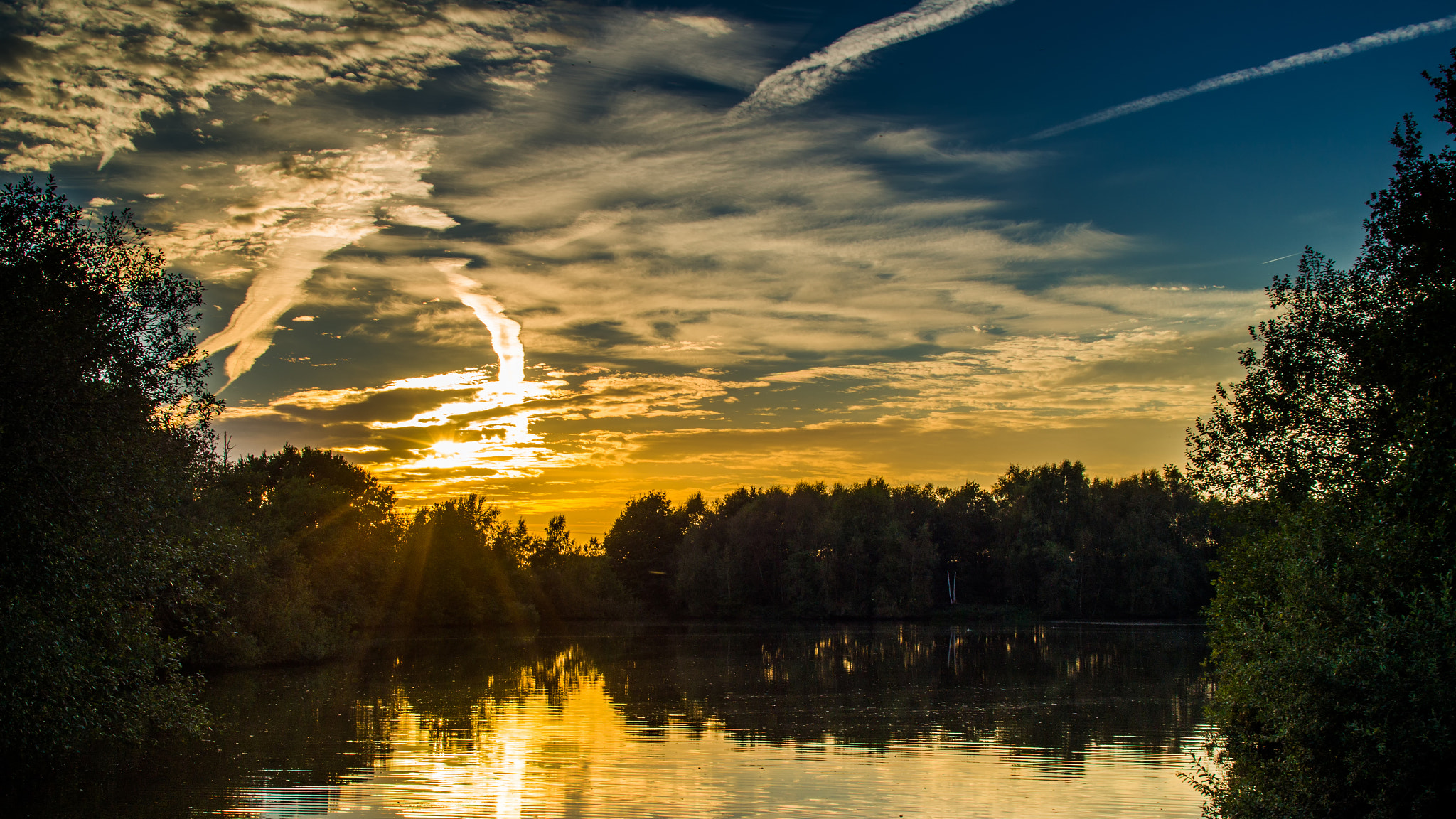 Minolta AF 28-85mm F3.5-4.5 sample photo. Sunset @ teich reinkenheide photography