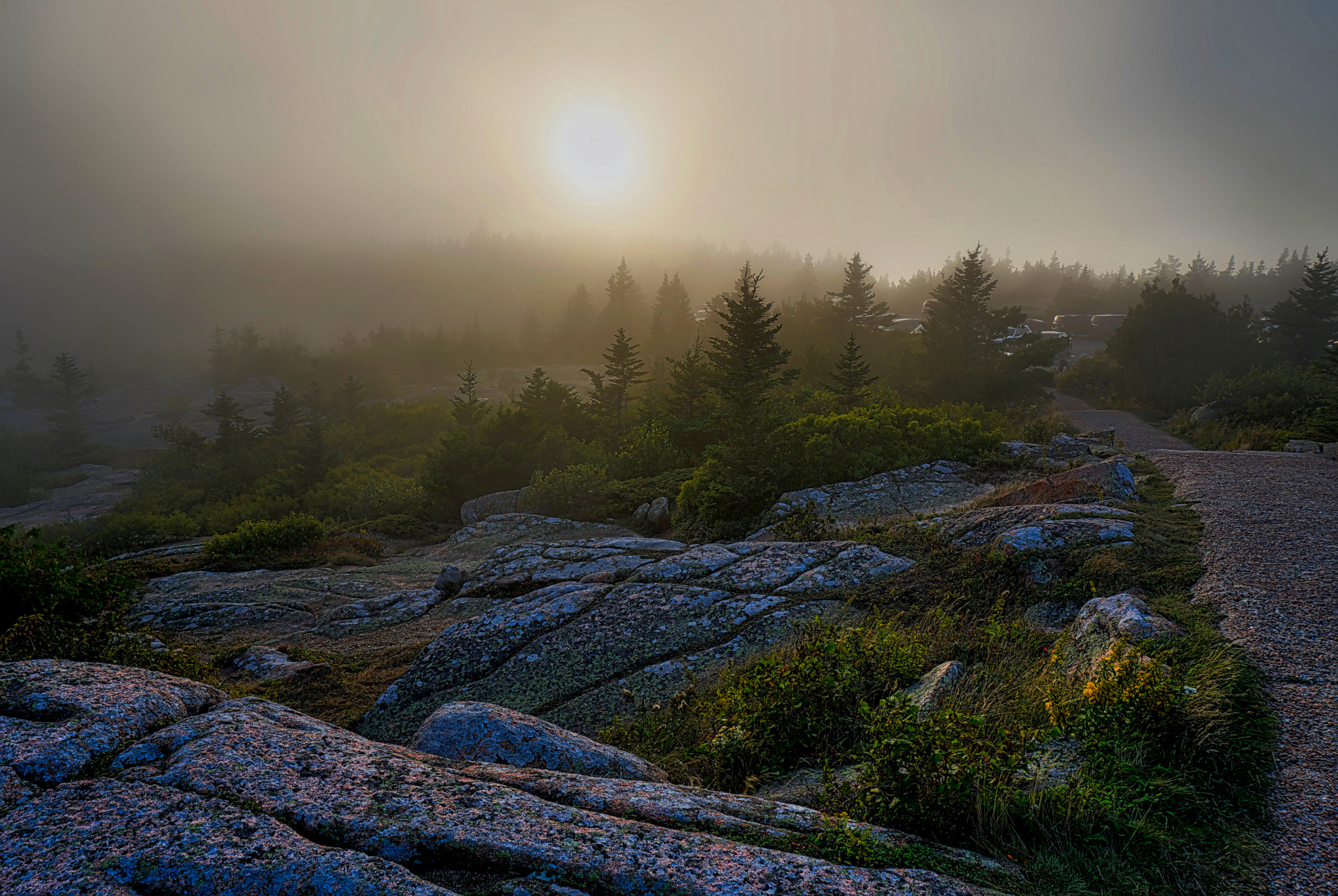 Sony a6300 + Sony E 18-50mm F4-5.6 sample photo. Cadillac mountain sunset photography