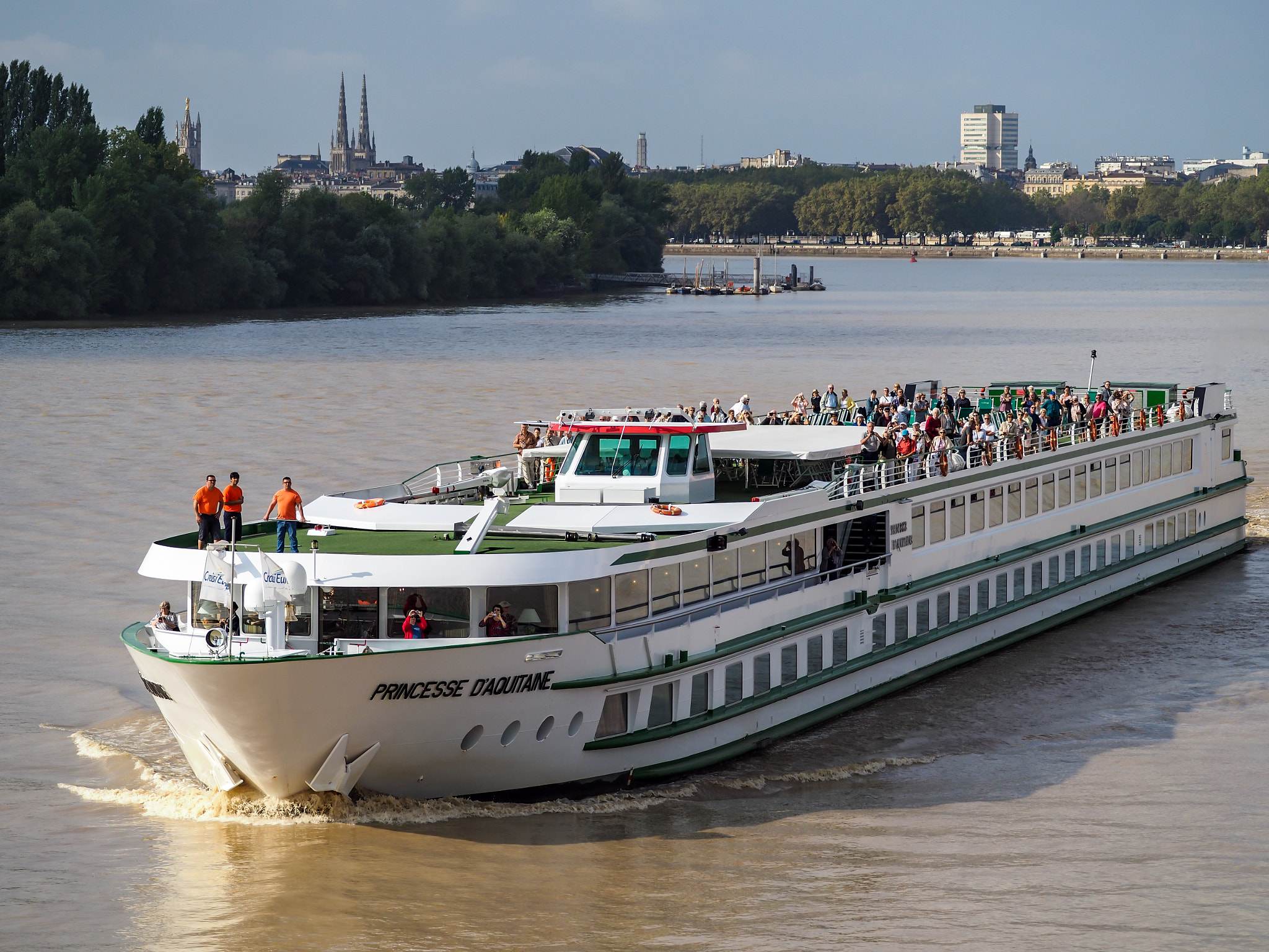 Olympus PEN-F sample photo. Tourist boat princesse d'aquitane cruising along the river garon photography