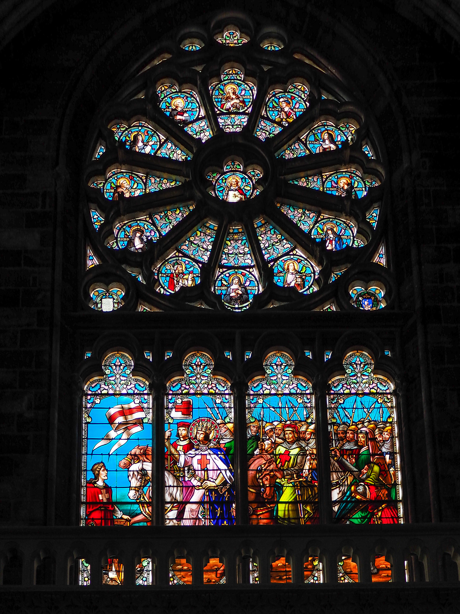 Olympus PEN-F + Olympus M.Zuiko Digital 25mm F1.8 sample photo. Stained glass windows in the church of st martial in bordeaux photography