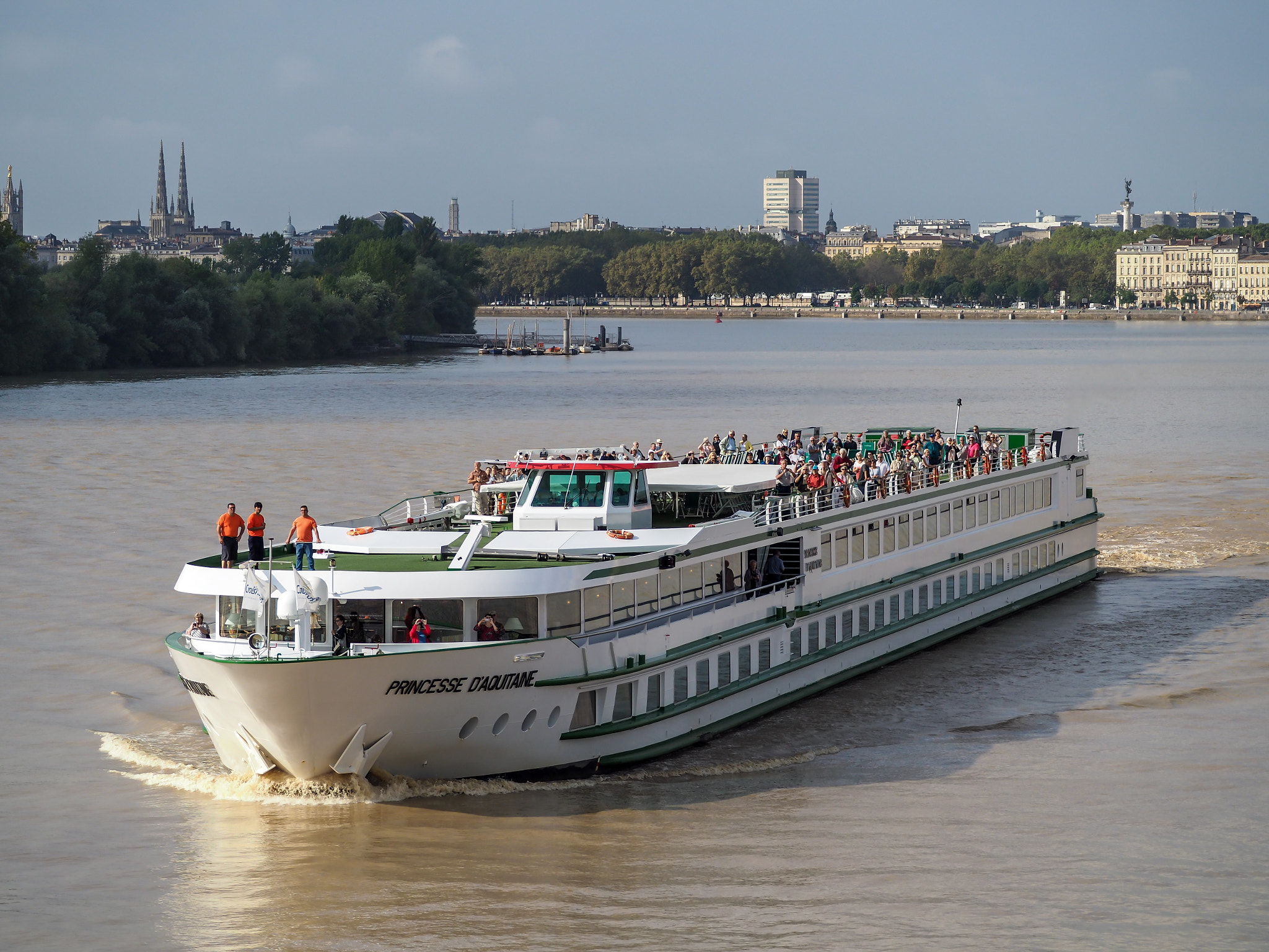 Olympus PEN-F sample photo. Tourist boat princesse d'aquitane cruising along the river garon photography