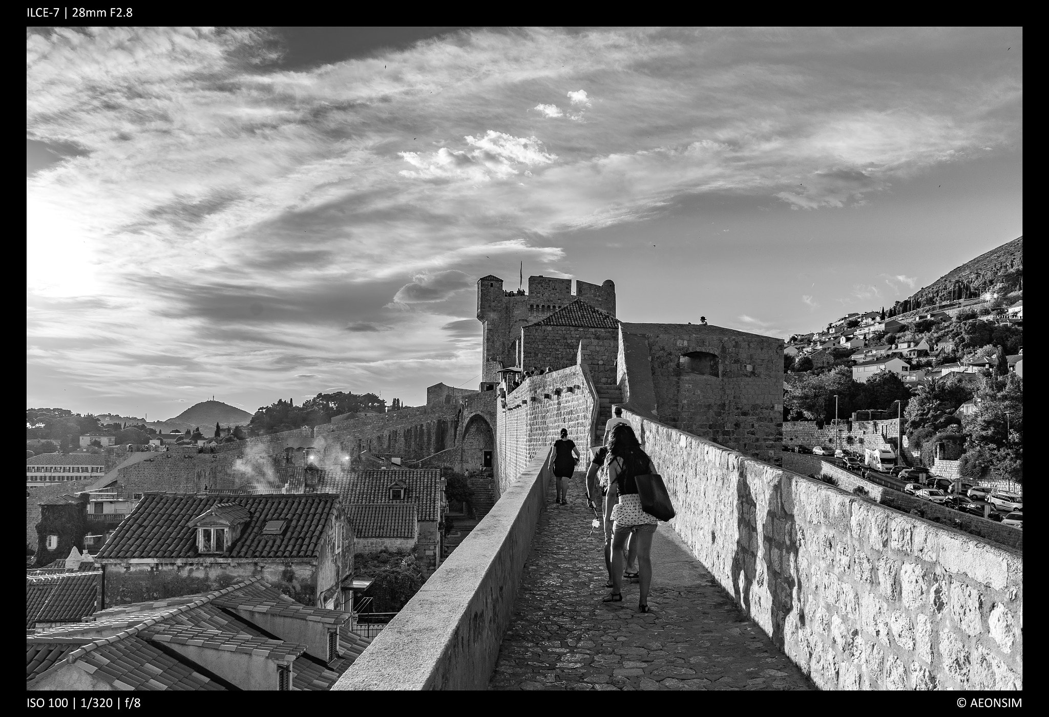 Sony a7 + Sony 28mm F2.8 sample photo. Dubrovnik city walls photography