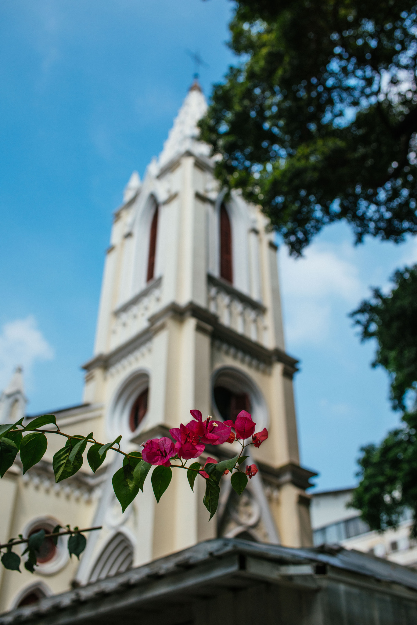Nikon D810 + ZEISS Distagon T* 35mm F2 sample photo. Church and flower photography
