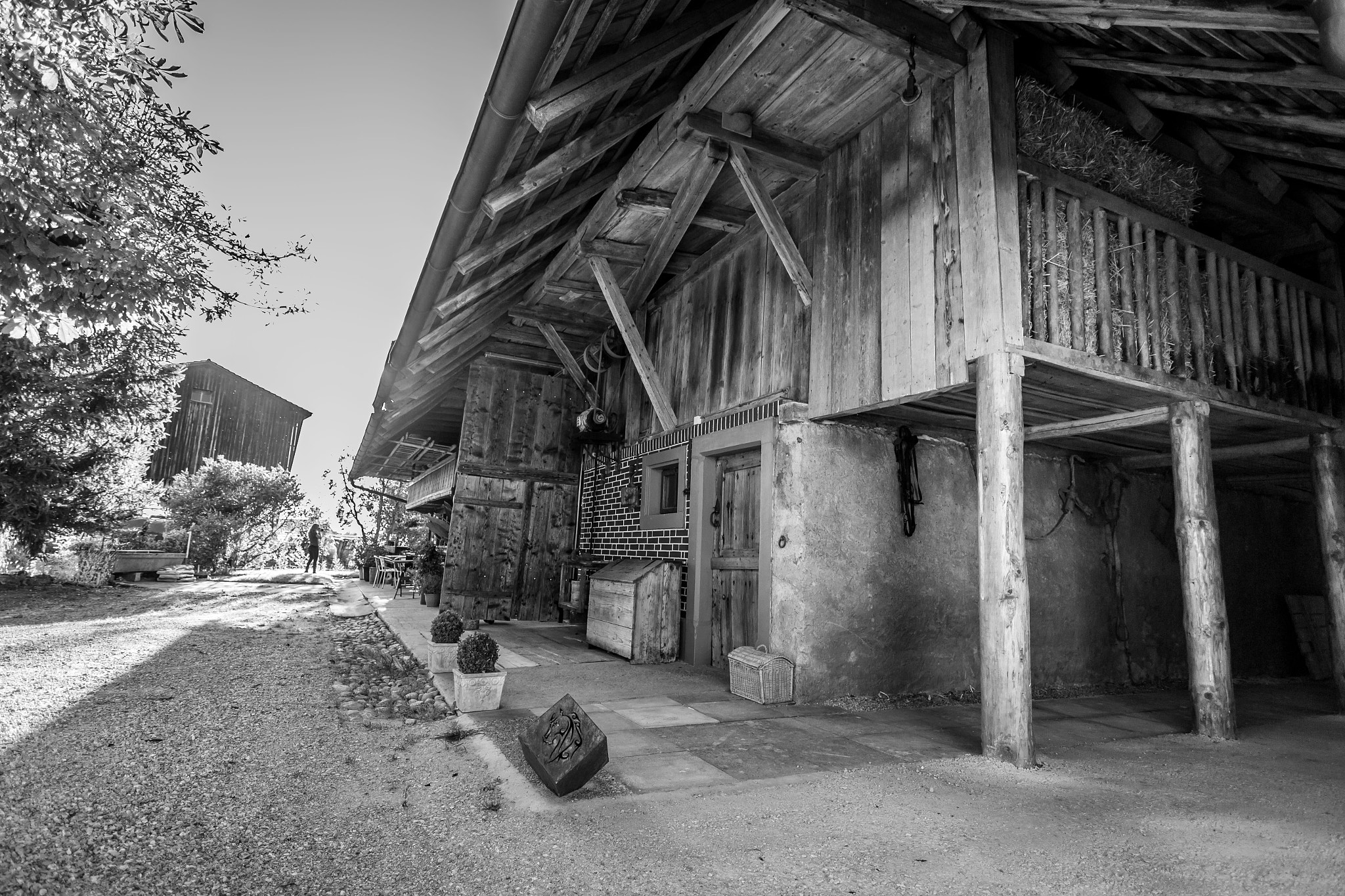 Canon EOS 100D (EOS Rebel SL1 / EOS Kiss X7) sample photo. Ferme - black & white photography