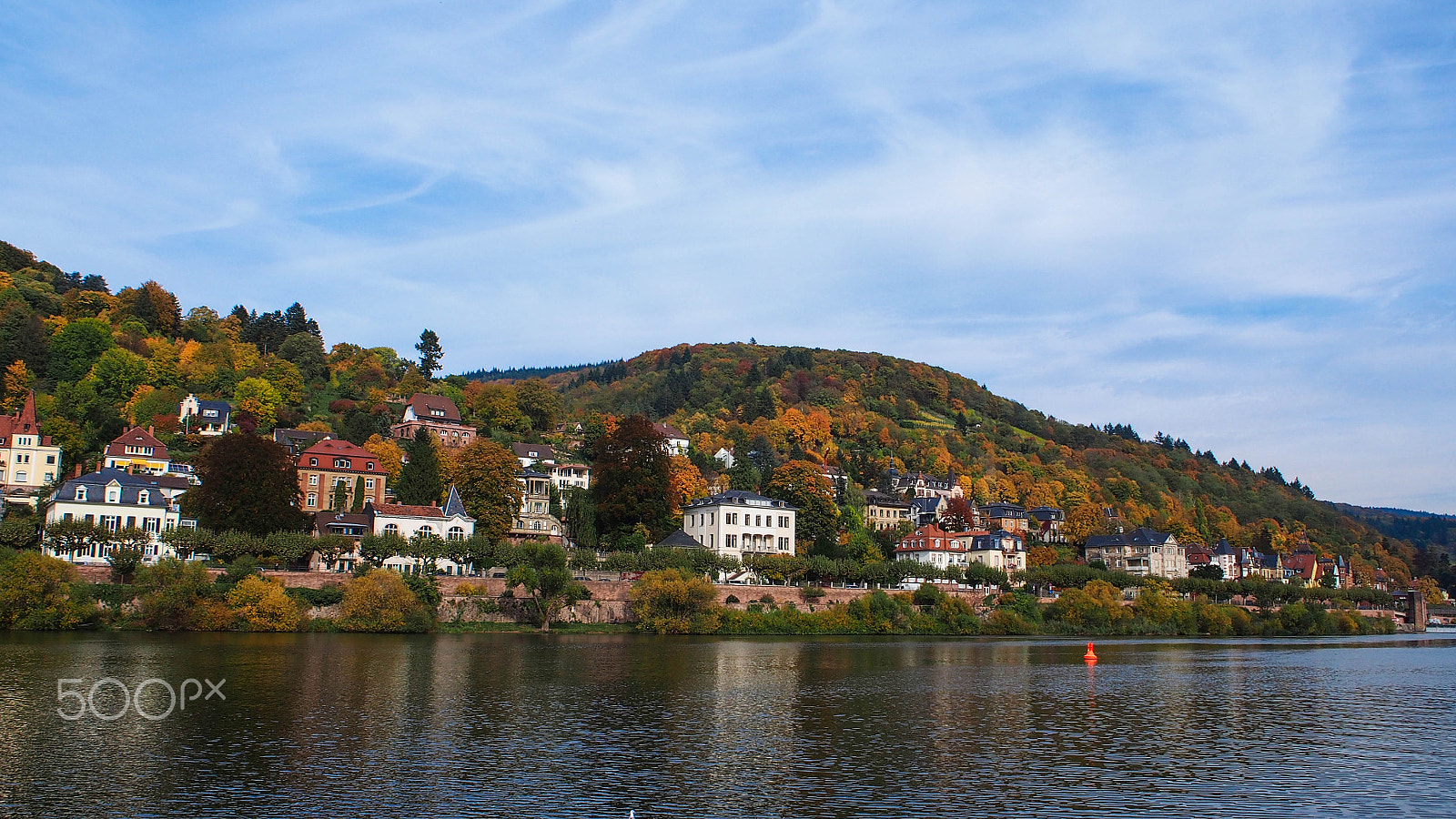 Olympus M.Zuiko Digital ED 14-42mm F3.5-5.6 EZ sample photo. Rhine river in heidelberg, germany photography