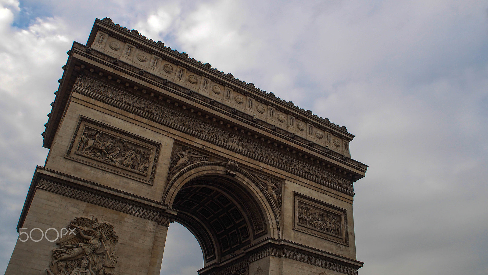 Olympus M.Zuiko Digital ED 14-42mm F3.5-5.6 EZ sample photo. Arc de triomphe from below photography