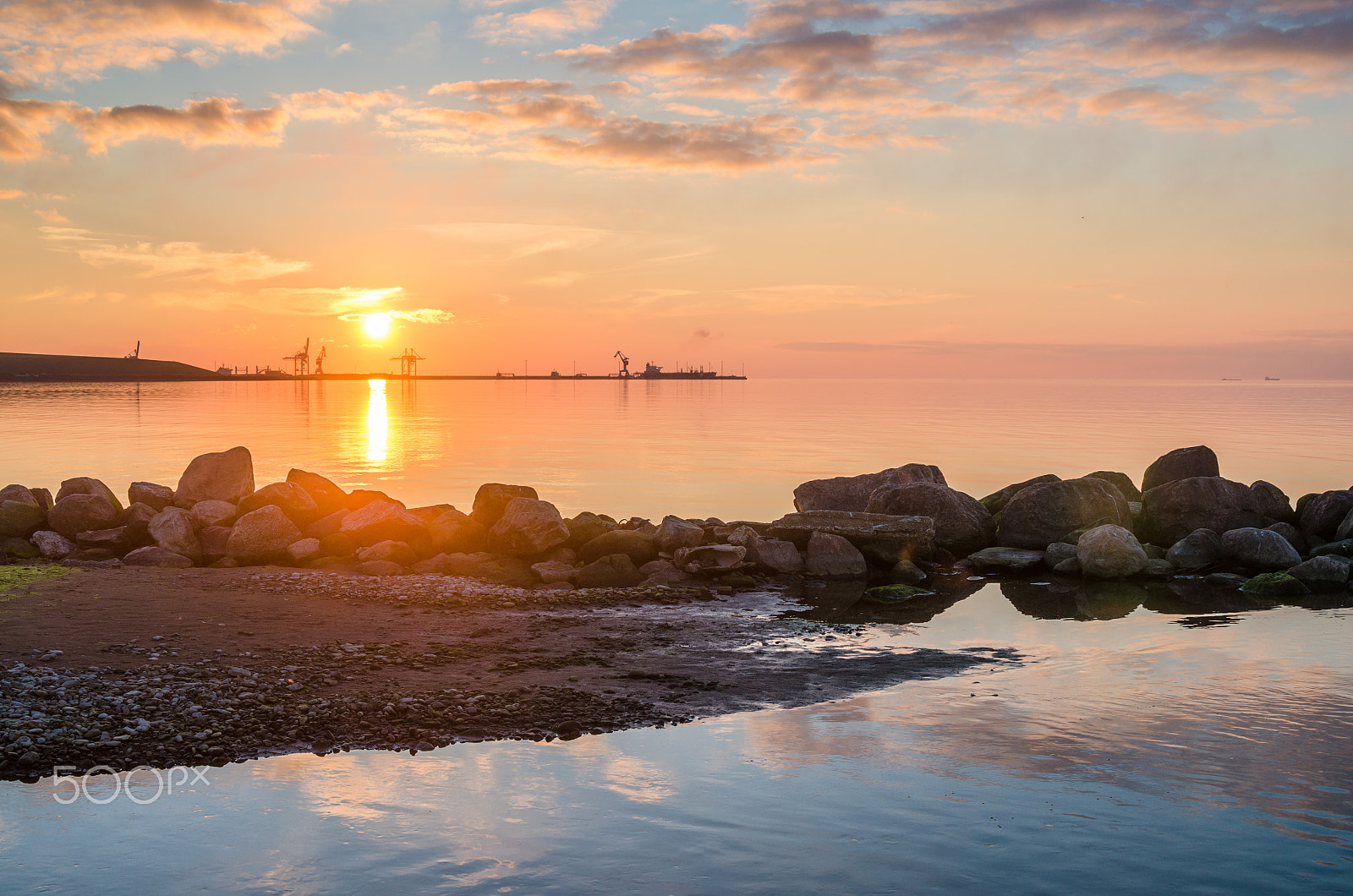 Nikon D7000 sample photo. Sunset on the sea, a type on port photography