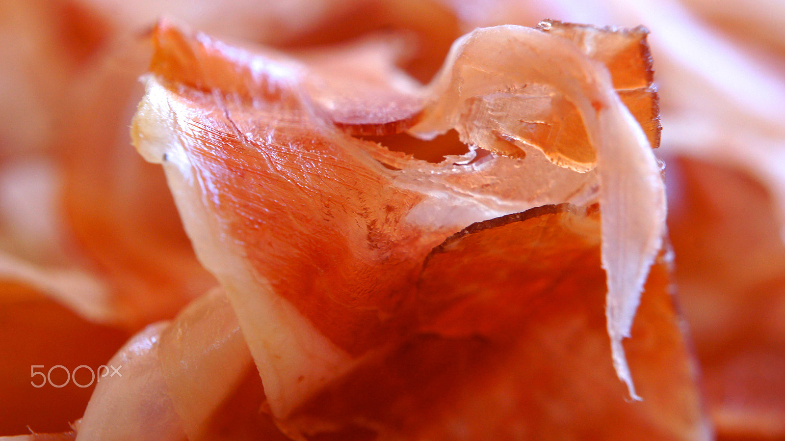 Sony Alpha NEX-5 sample photo. Closeup ham slice - iberian ham photography