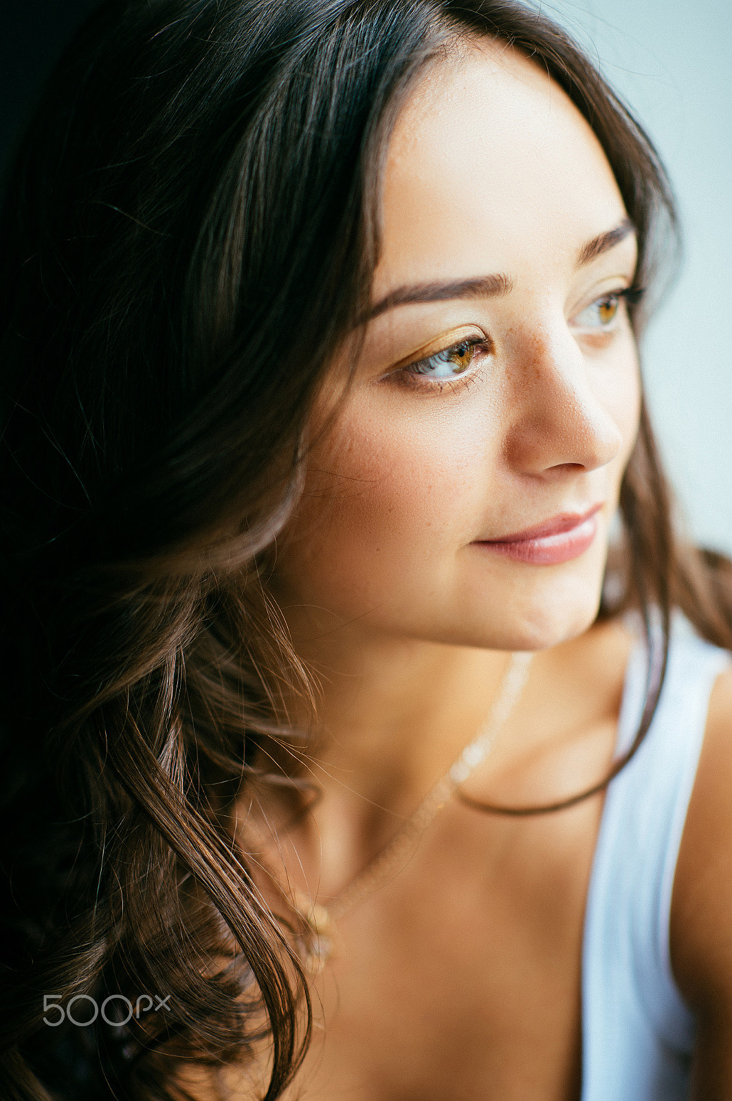 Nikon Df + Nikon AF-S Nikkor 85mm F1.4G sample photo. Intimate brunette photography
