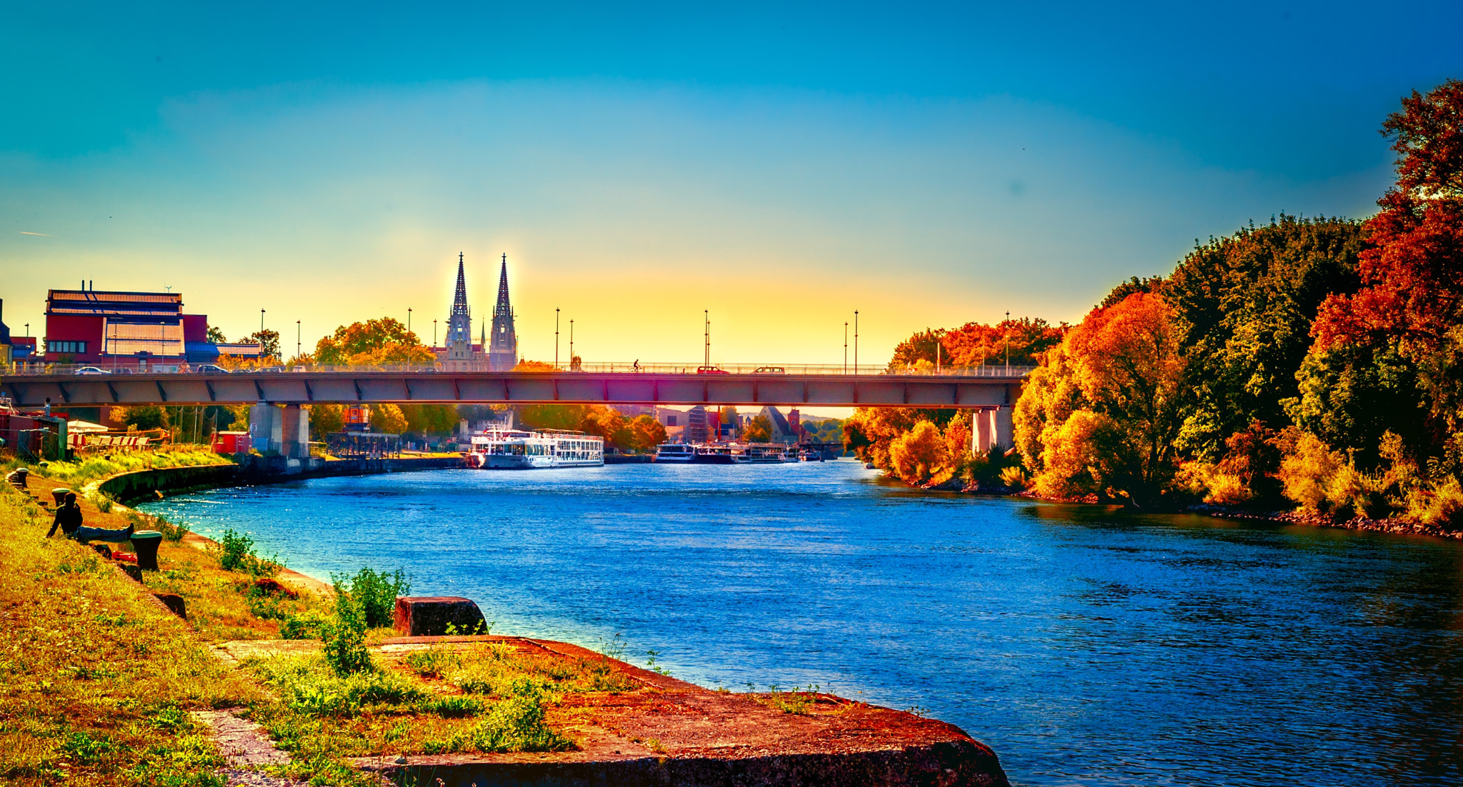 Nikon D3 + Nikon AF Nikkor 50mm F1.8D sample photo. Regensburg skyline photography