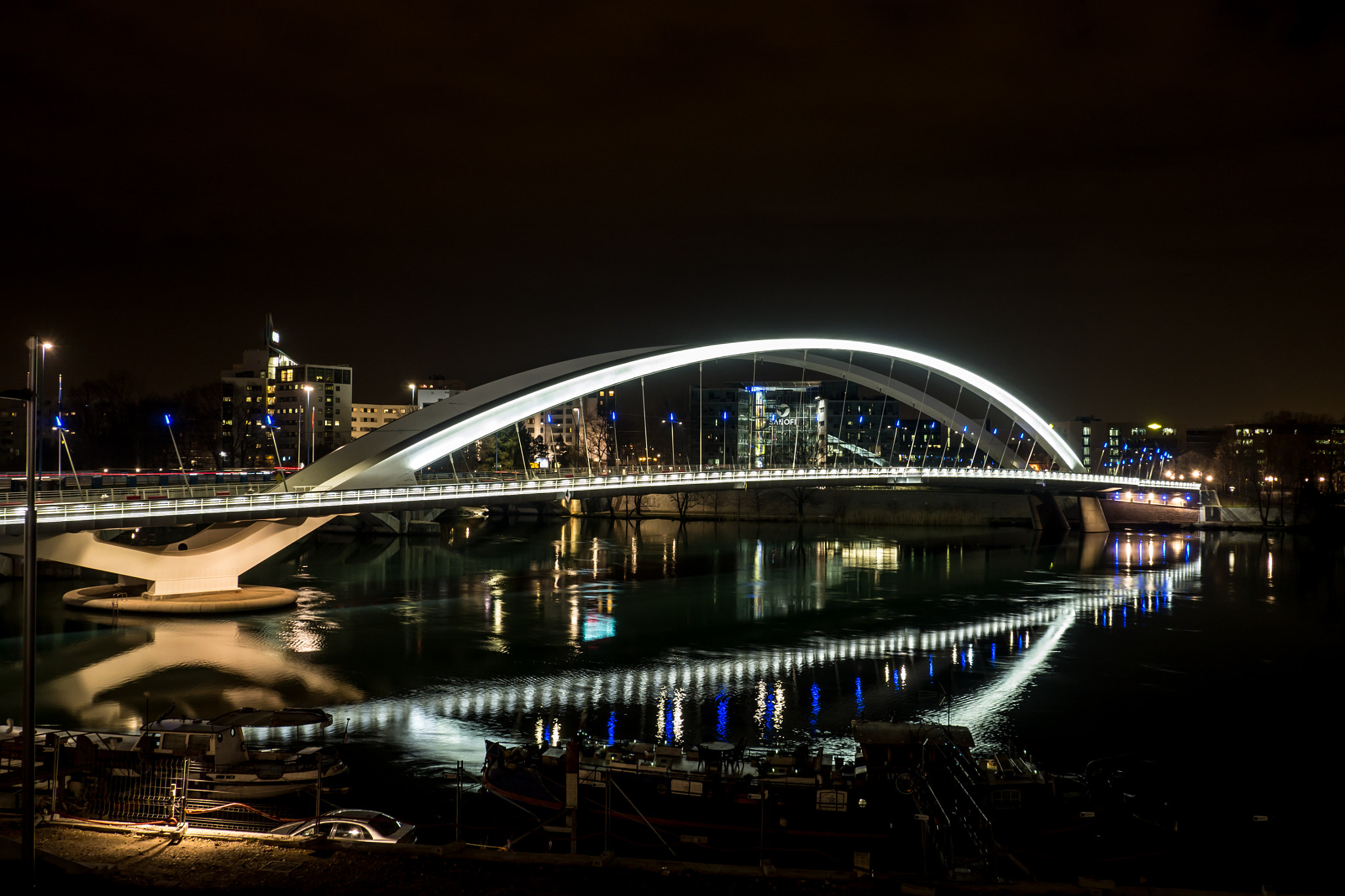 Panasonic Lumix DMC-GH3 sample photo. Pont raymond barre de nuit photography
