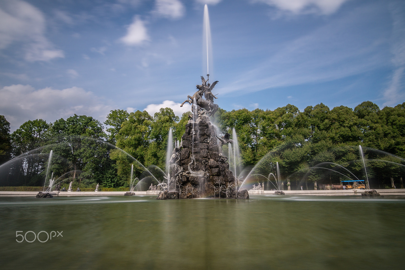 Sony SLT-A58 sample photo. Brunnen am schloss herrenchiemsee photography