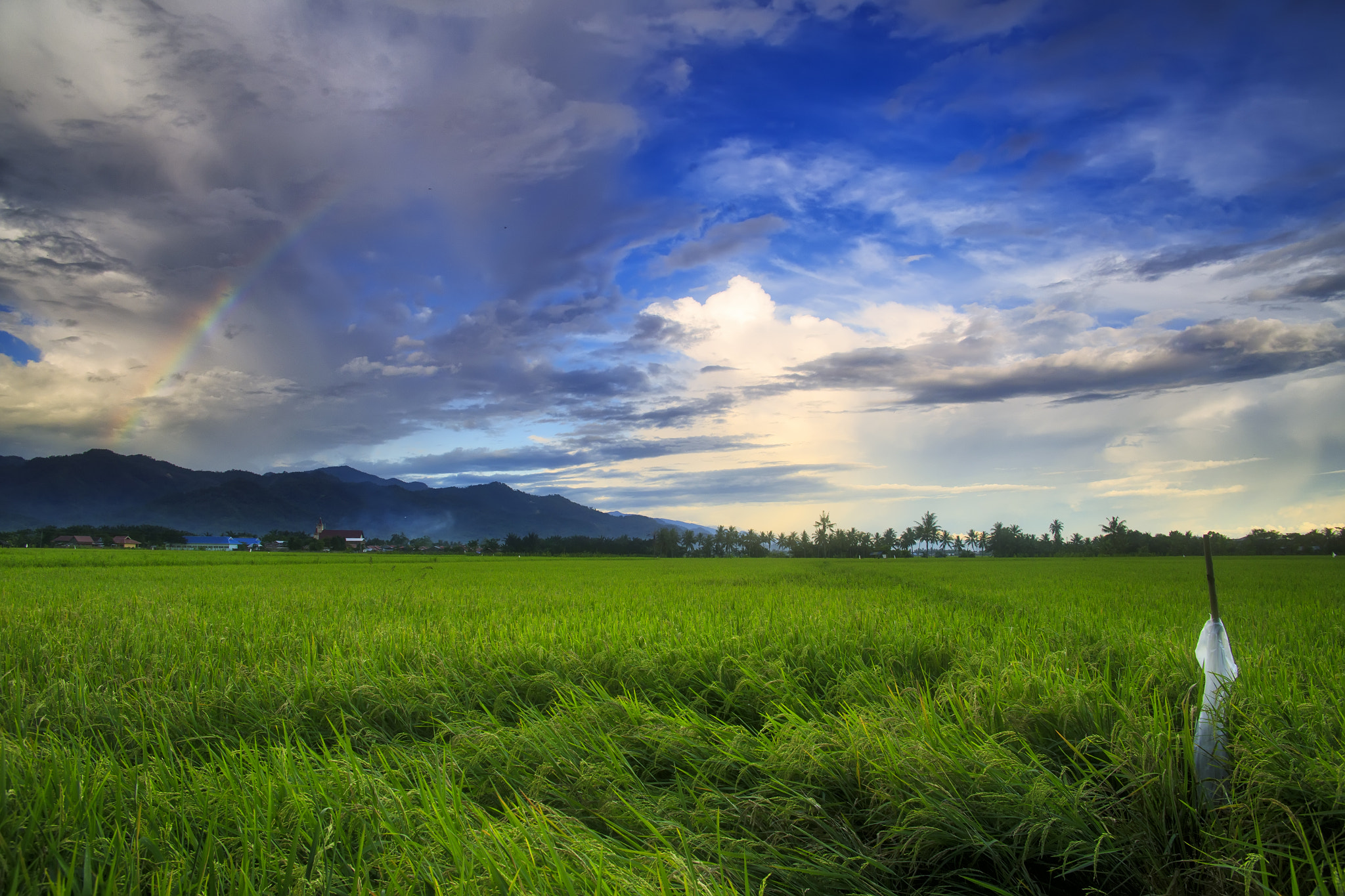 Canon EOS 6D + Canon EF 24-85mm F3.5-4.5 USM sample photo. Dramatic sky with rainbow photography