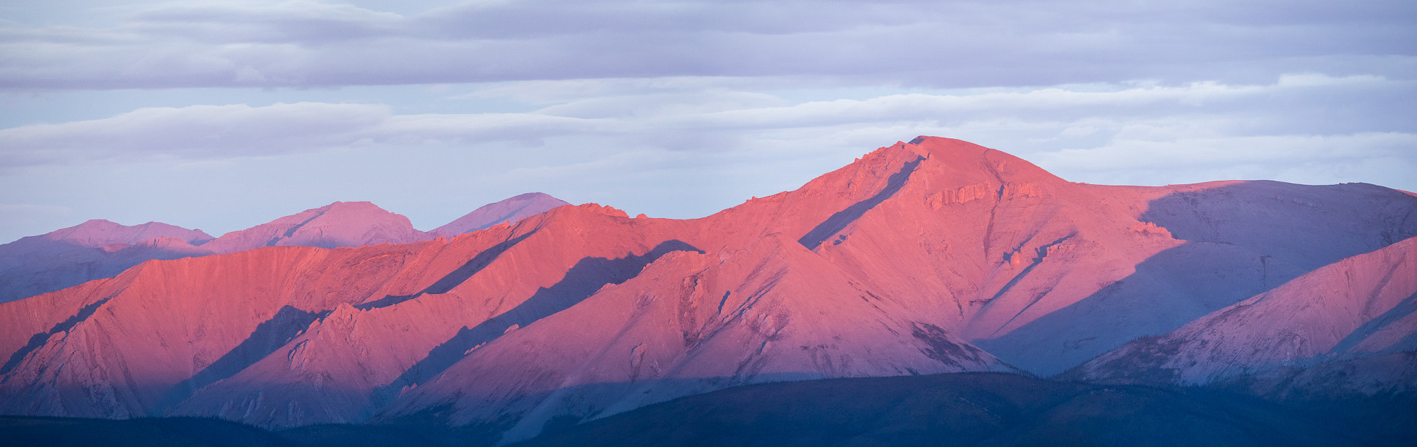 Canon EF 400mm F2.8L IS USM sample photo. Sunset on the ogilvie mountains photography