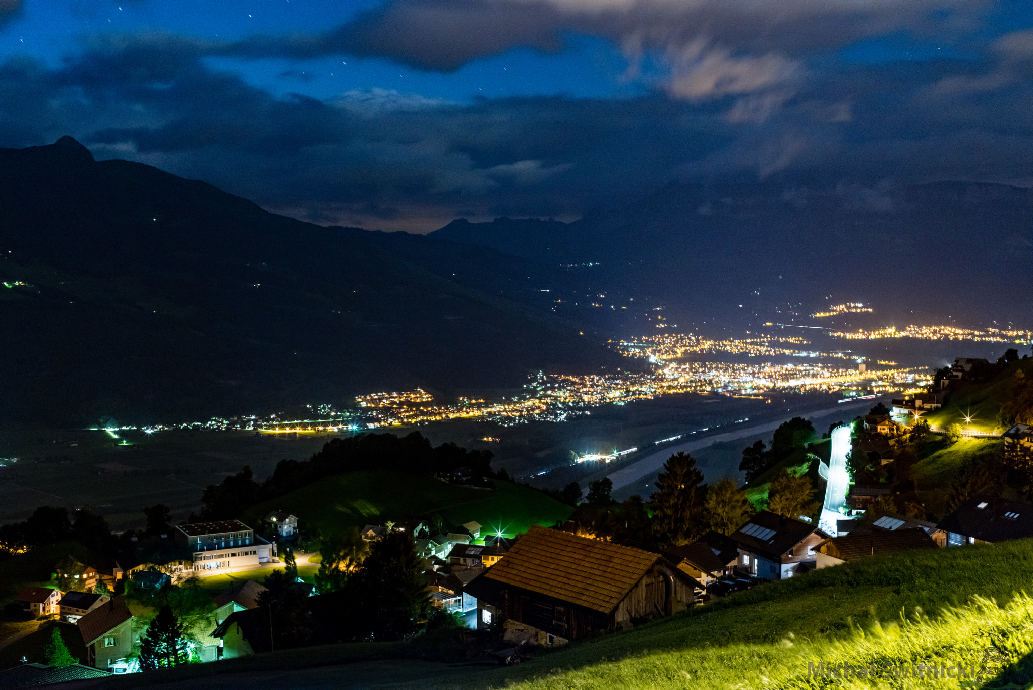 Pentax K-1 sample photo. Vaduz nightscape from winchel photography