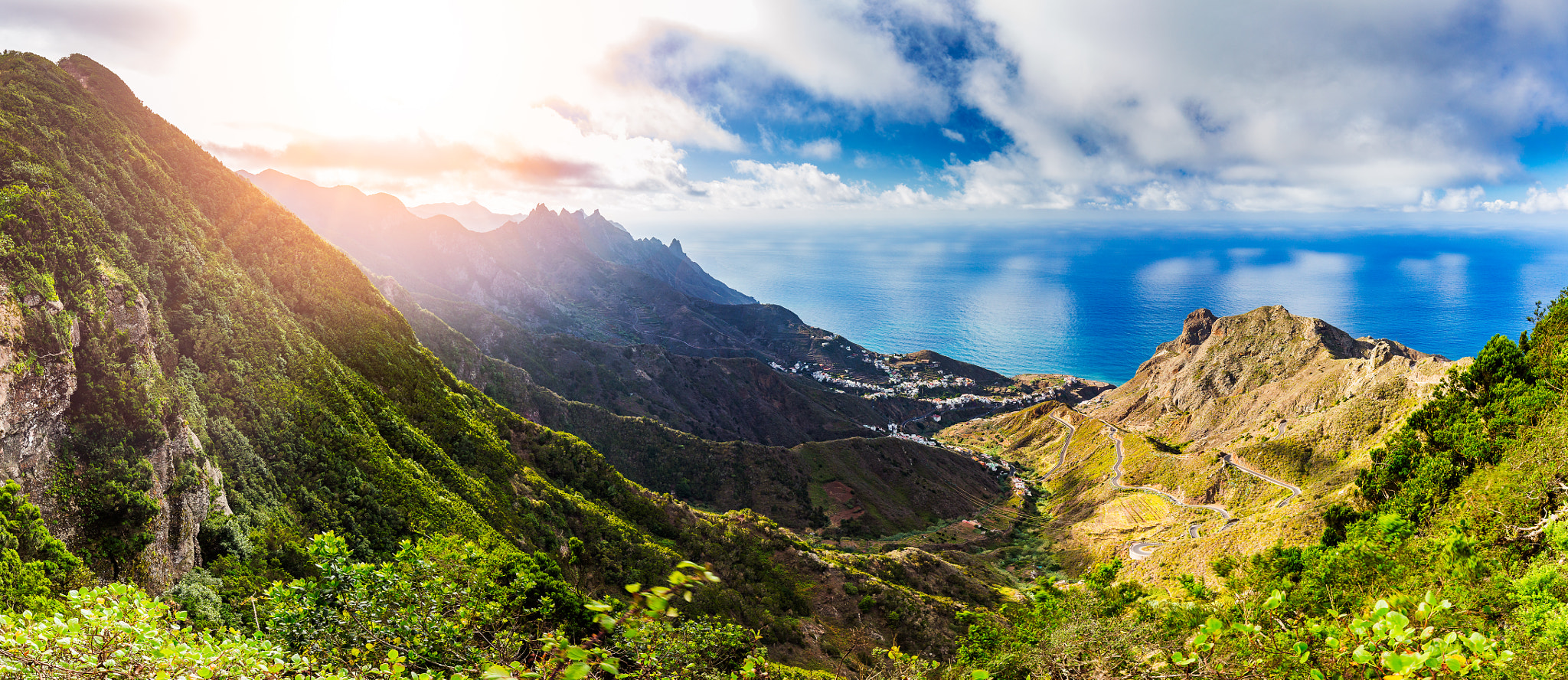 Canon EOS 700D (EOS Rebel T5i / EOS Kiss X7i) + Canon EF 16-35mm F4L IS USM sample photo. Anaga mountains and valley view from mirador el bailadero, tenerife island, spain photography