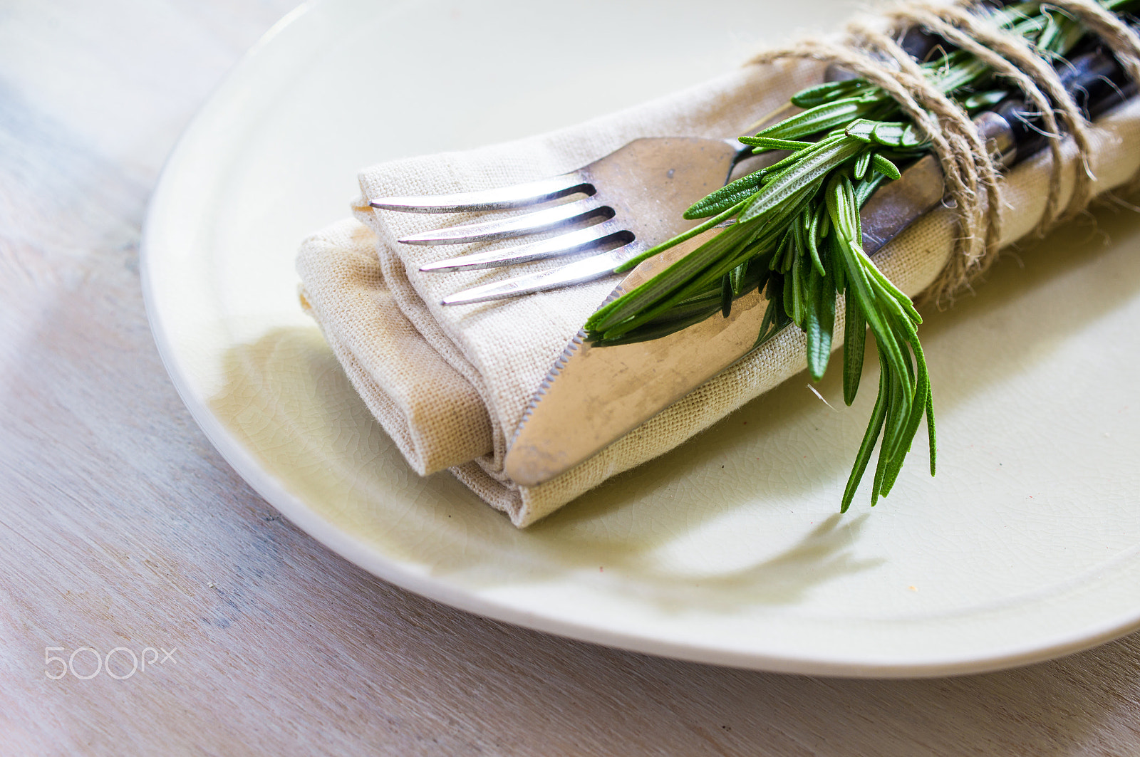 Sony SLT-A55 (SLT-A55V) + Sony DT 30mm F2.8 Macro SAM sample photo. Table setting with rosemary photography