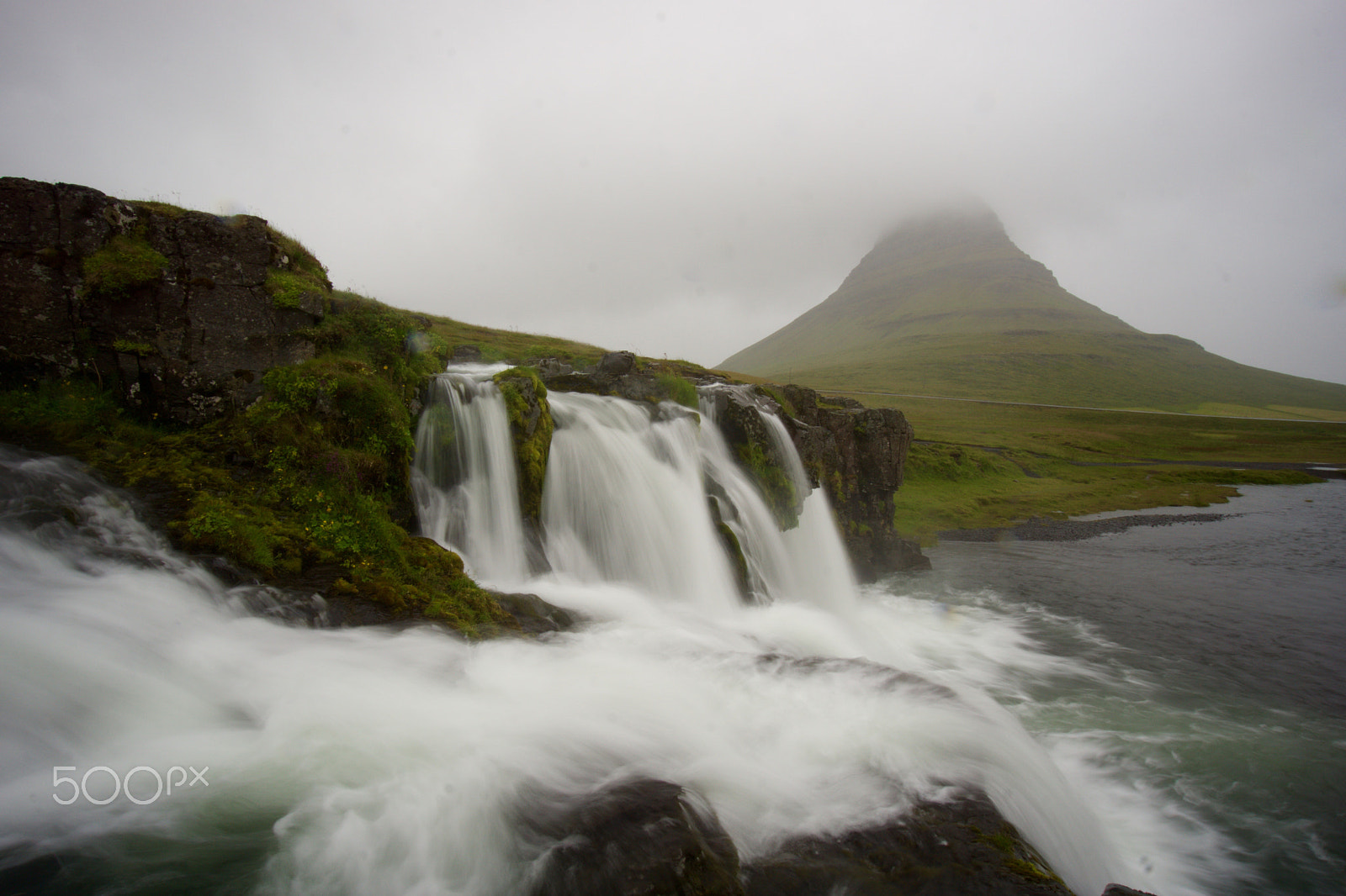 Sony a6000 sample photo. Mists of kirkjufellsfoss photography