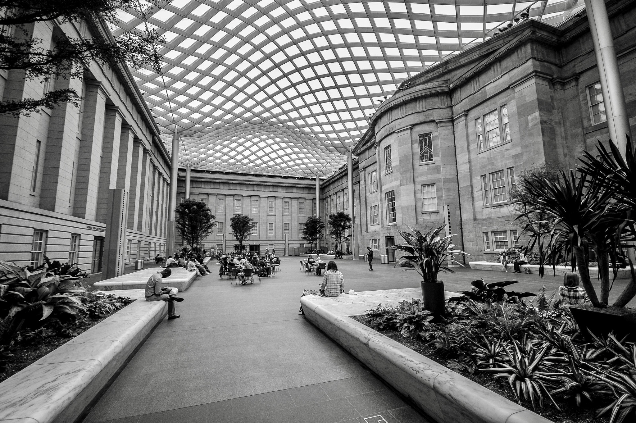 Sigma 10-20mm F4-5.6 EX DC HSM sample photo. Kogod courtyard  photography