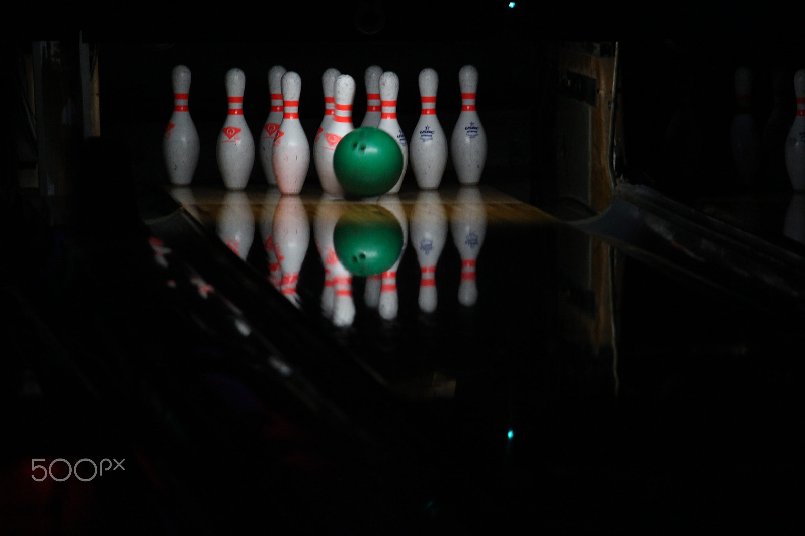Canon EF-S 55-250mm F4-5.6 IS sample photo. The bowling pins go smash photography