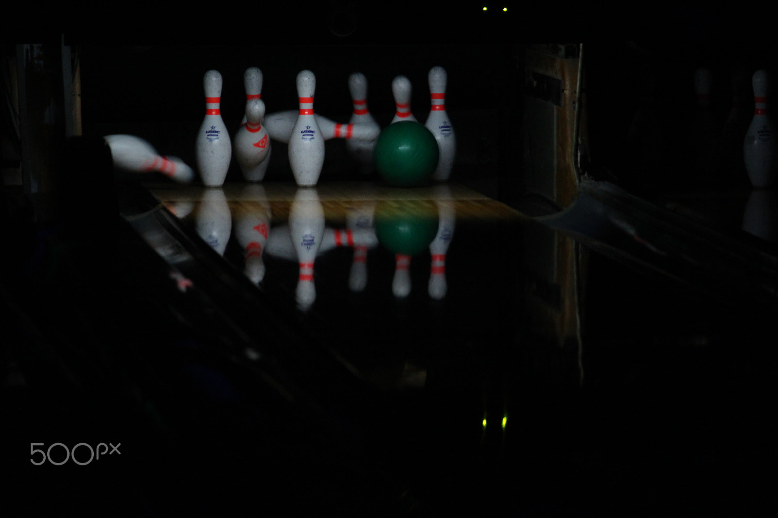 Canon EF-S 55-250mm F4-5.6 IS sample photo. The bowling pins go smash photography