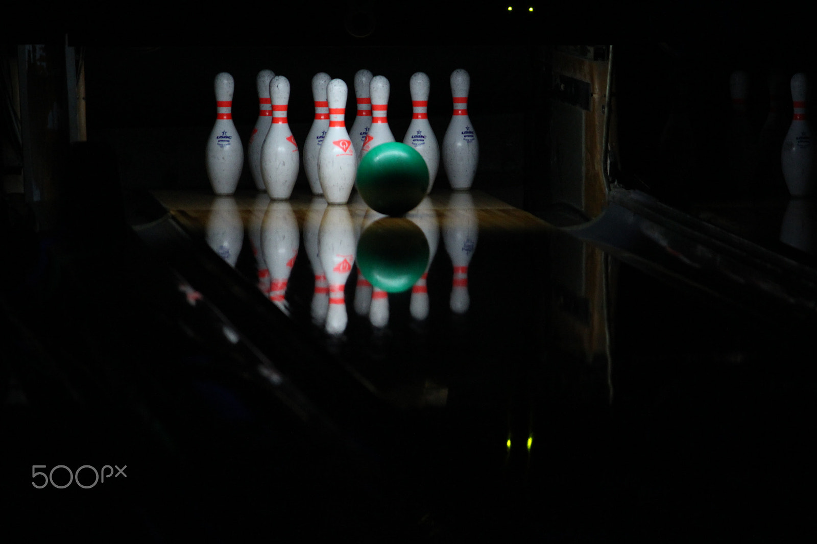 Canon EF-S 55-250mm F4-5.6 IS sample photo. The bowling pins go smash photography