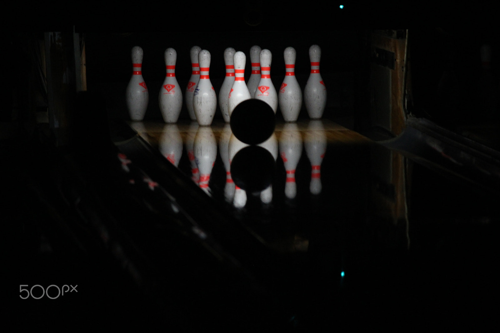 Canon EF-S 55-250mm F4-5.6 IS sample photo. The bowling pins go smash photography