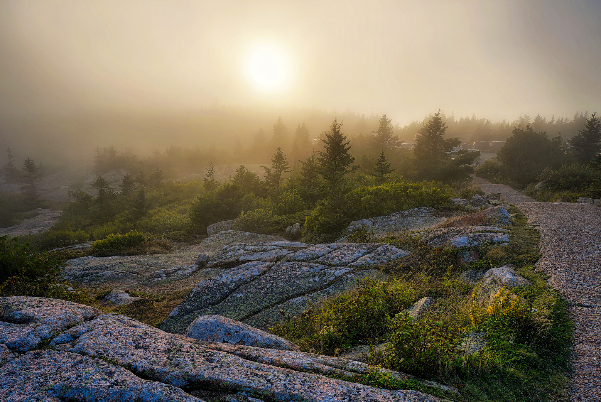 Sony a6300 + Sony E 18-50mm F4-5.6 sample photo. Cadillac mountain sunset photography