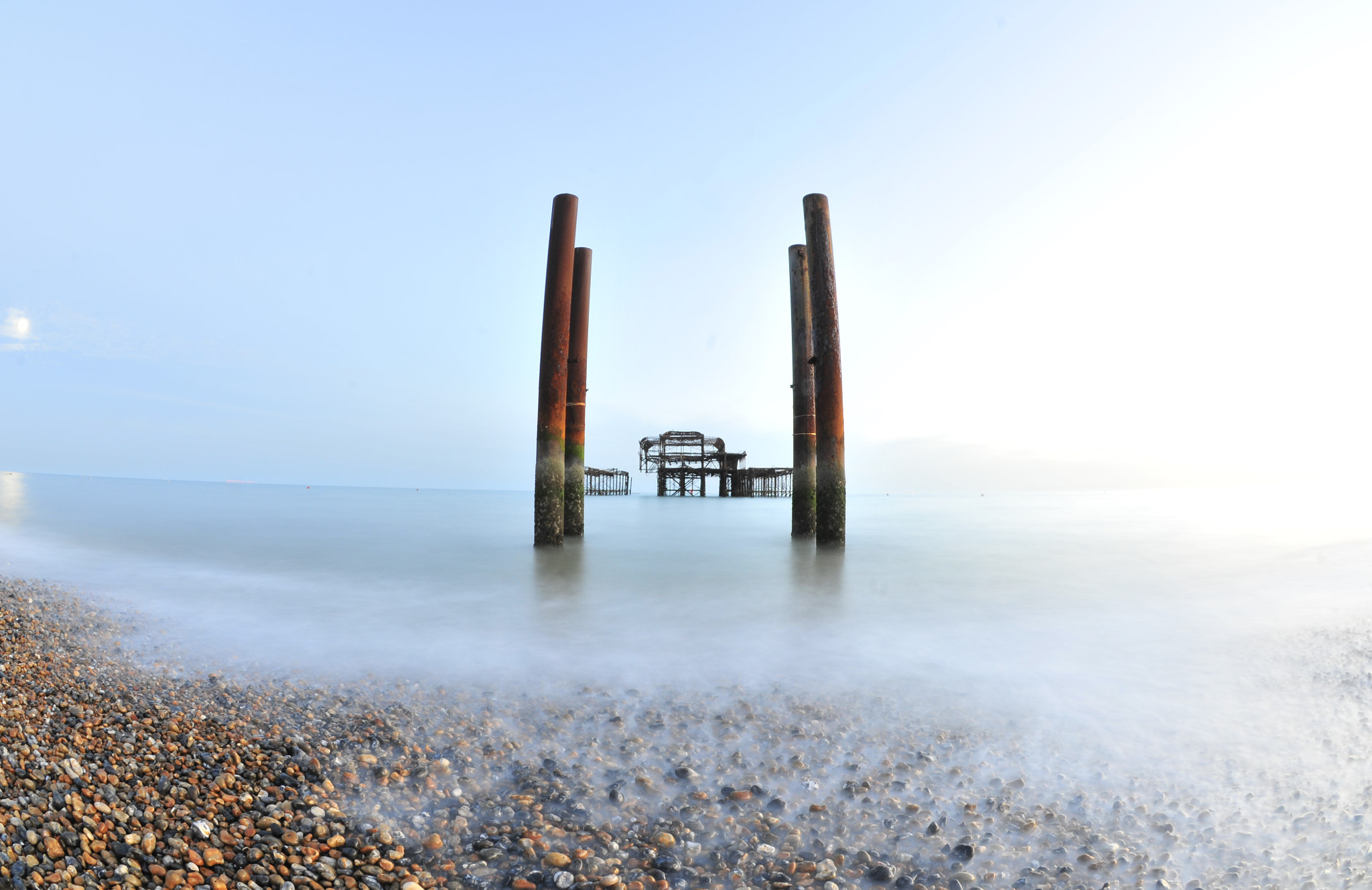 Nikon D300S + Sigma 10mm F2.8 EX DC HSM Diagonal Fisheye sample photo. Brighton, west pier photography